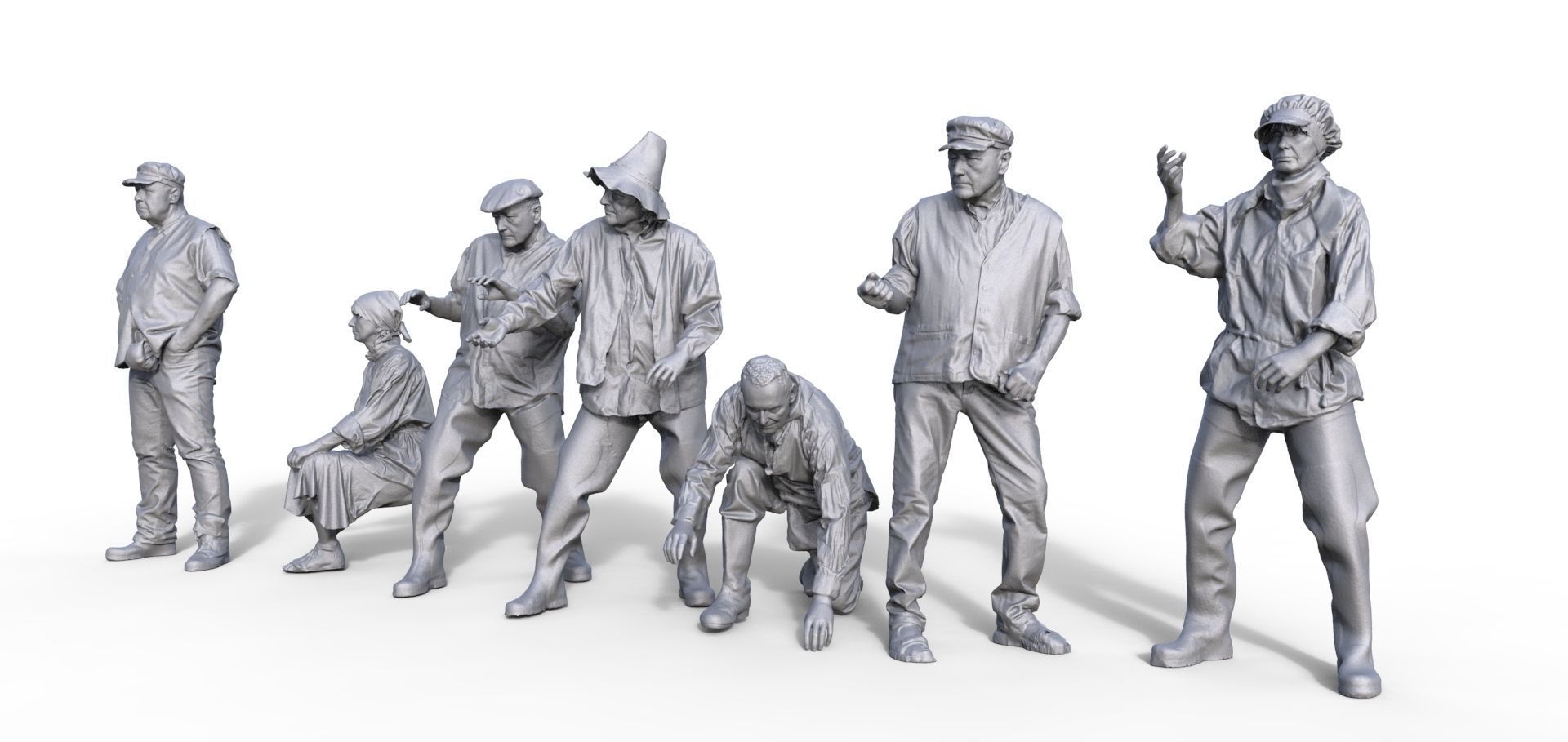 rafter figures for museum 3D print model_1