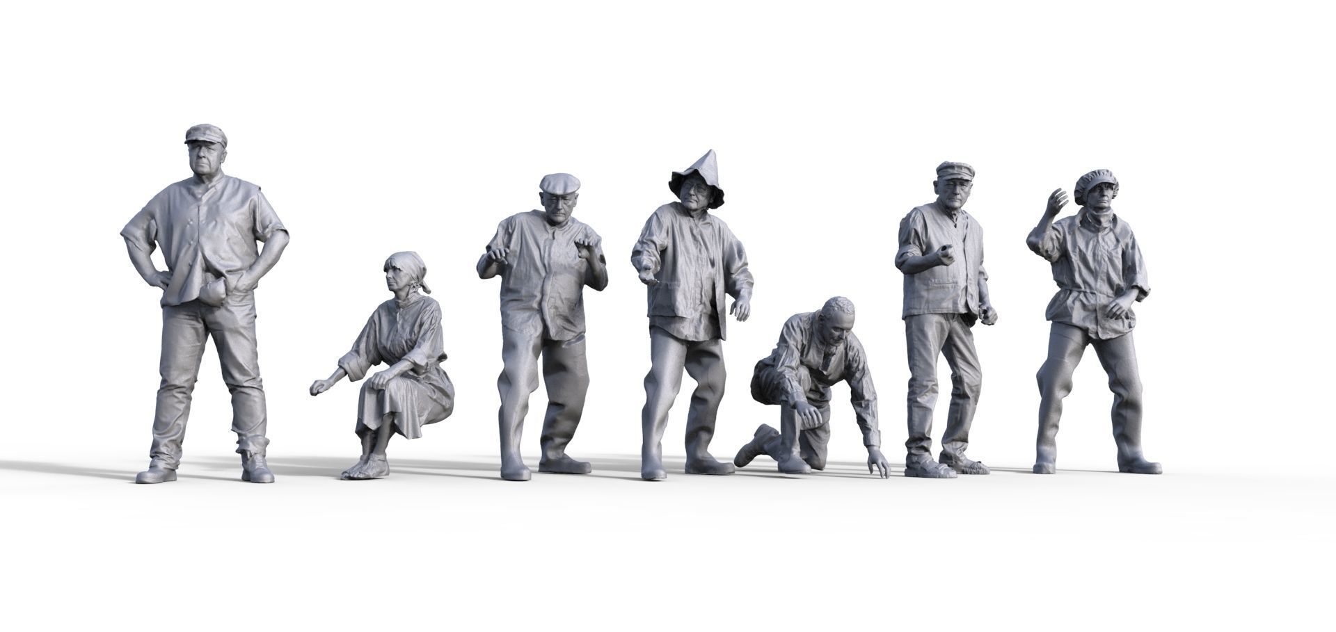 rafter figures for museum 3D print model_2