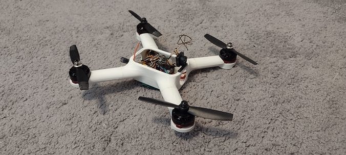 3D model 3D printed Quadcopter VR / AR / low-poly | CGTrader
