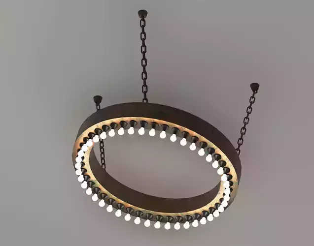 Industrial chandelier 3D model