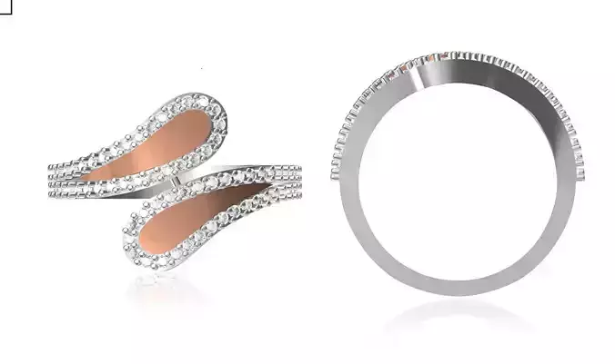 Women Wedding Engagement Ring STL OBJ FBX JCD Details