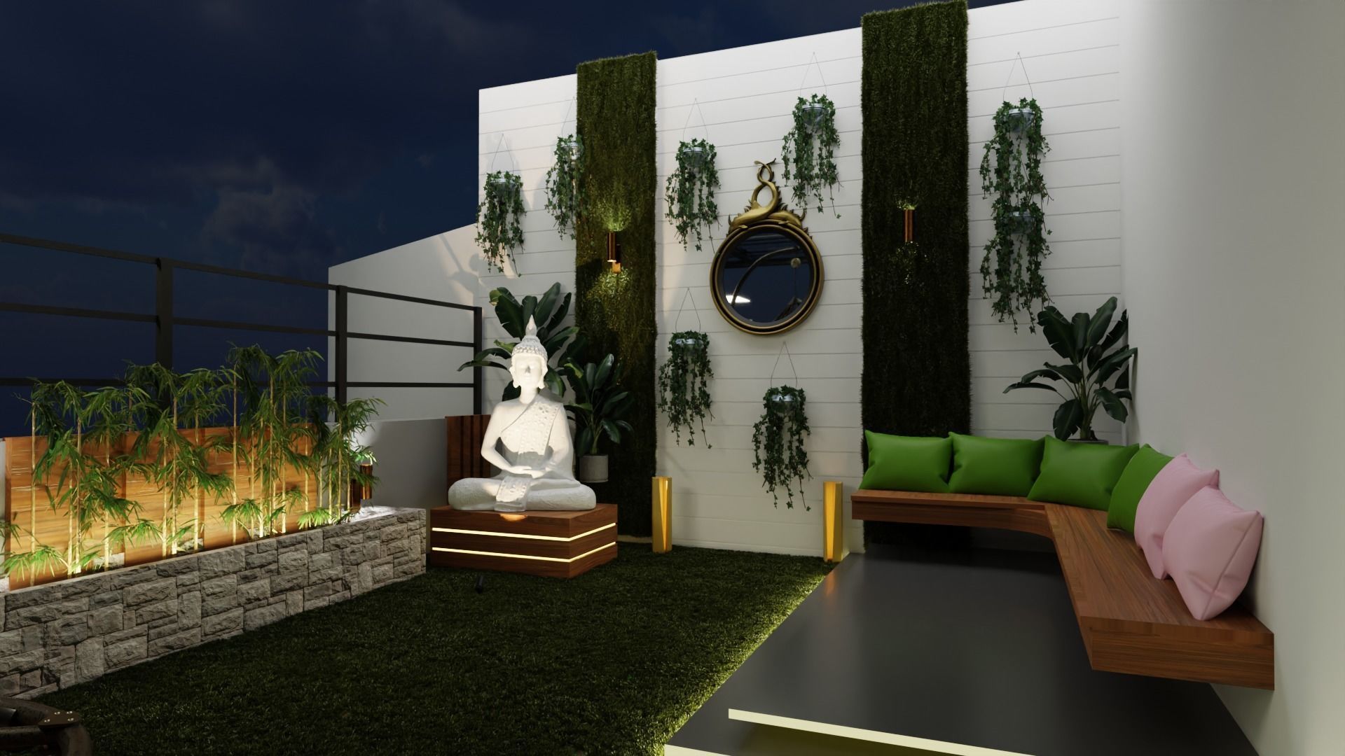 Roof top Area 3D model 3D model_3