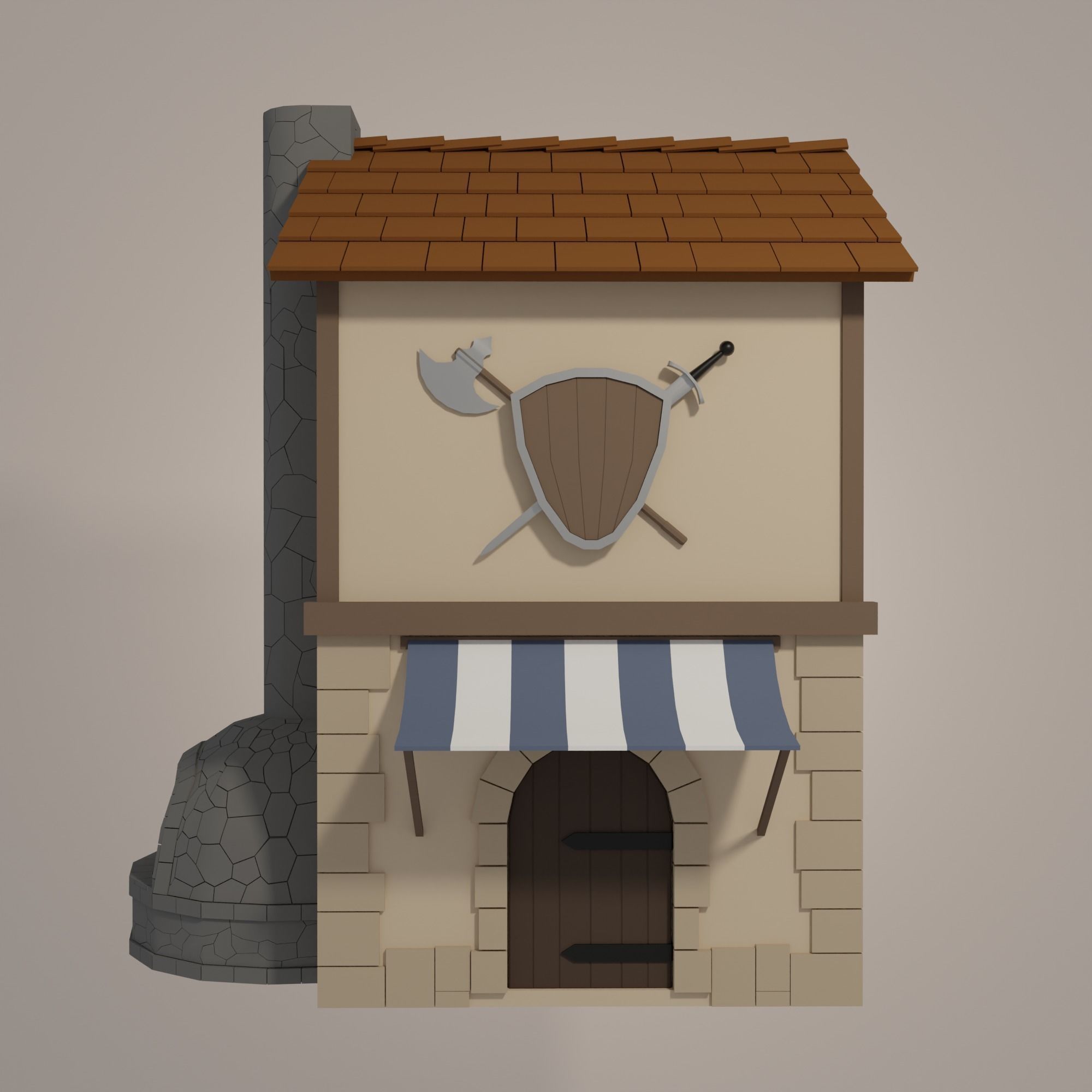Forge Low-poly 3D model_3