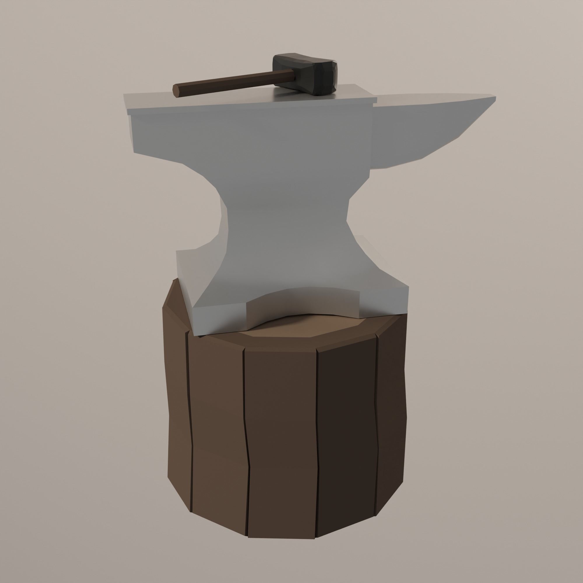 Forge Low-poly 3D model_9