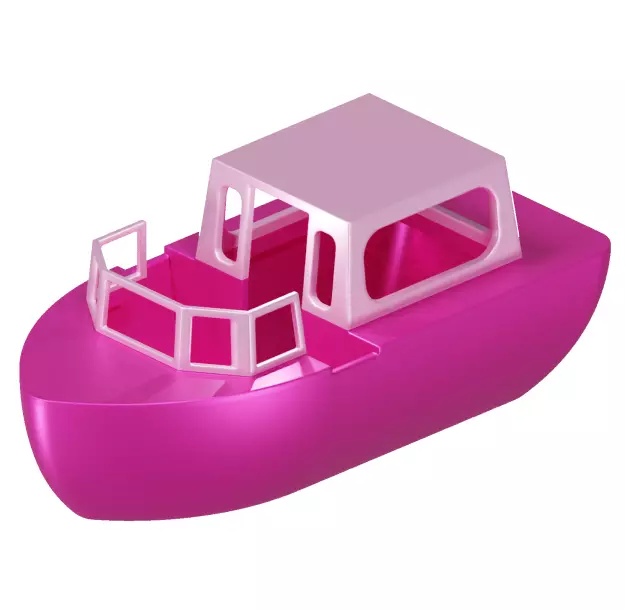Baby Boat Toy 3D model_0