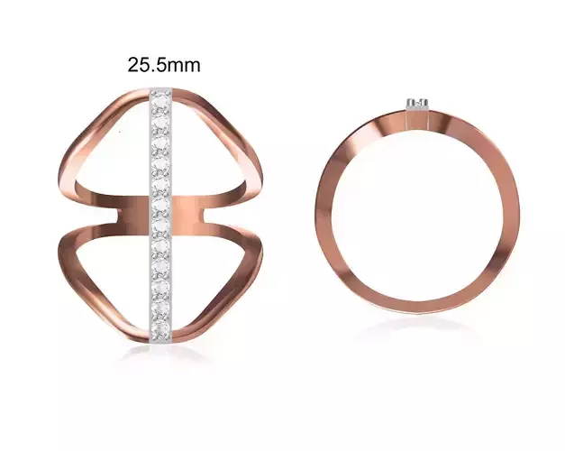 Women Wedding Engagement Ring STL OBJ FBX JCD Details