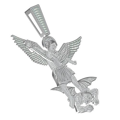 Angle and Devil Hip Hop Pendant 3D print model
