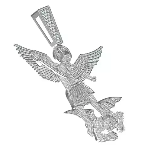 Angle and Devil Hip Hop Pendant