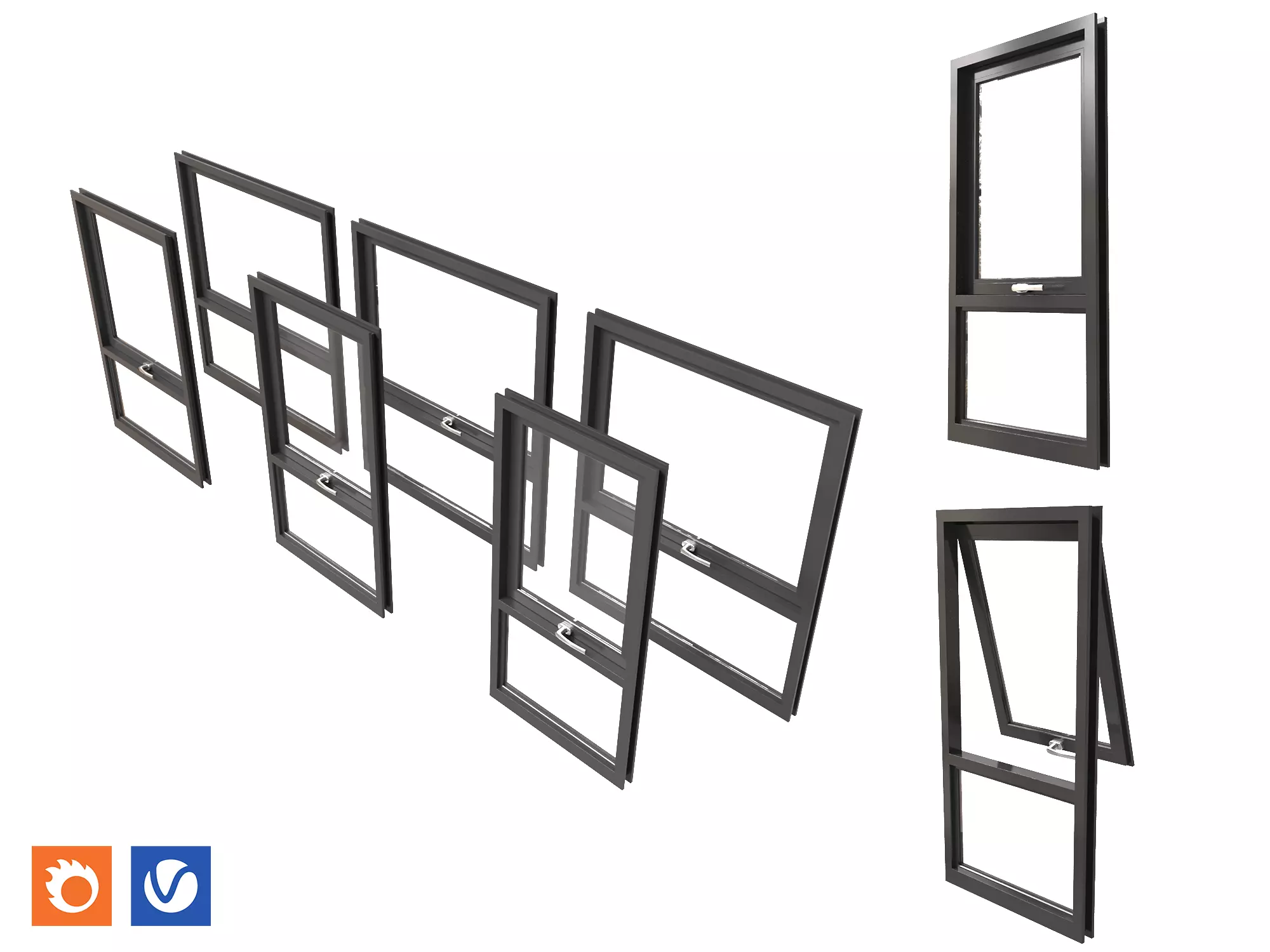Awning Window 1 3D model_0