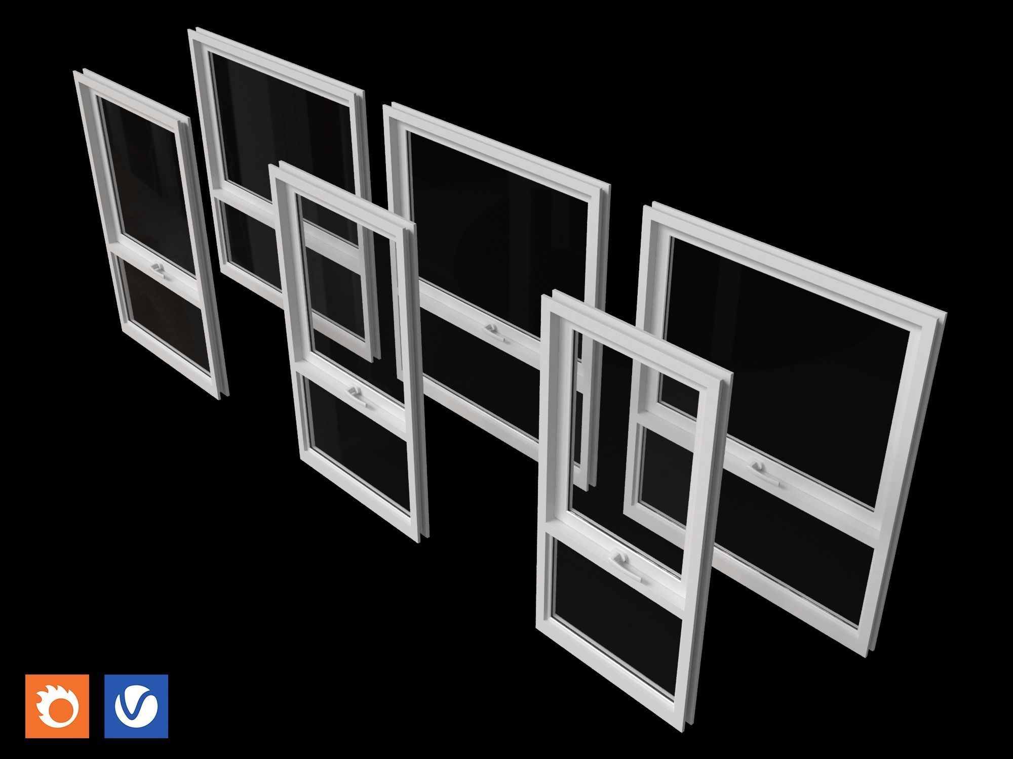 Awning Window 1 3D model_1