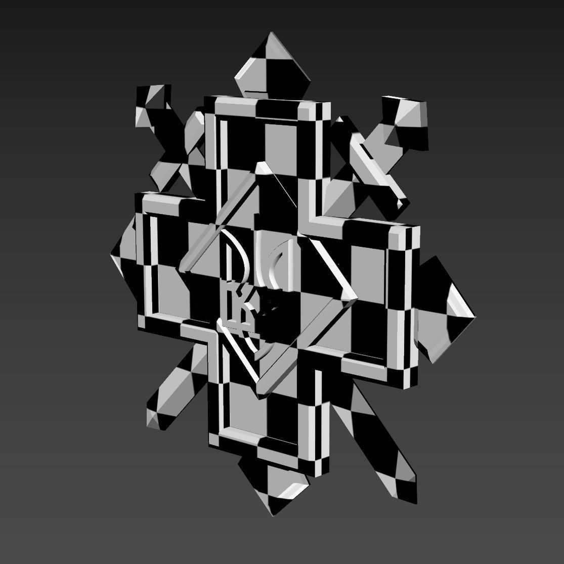 Ukrainian Battle Cross 3D model_6