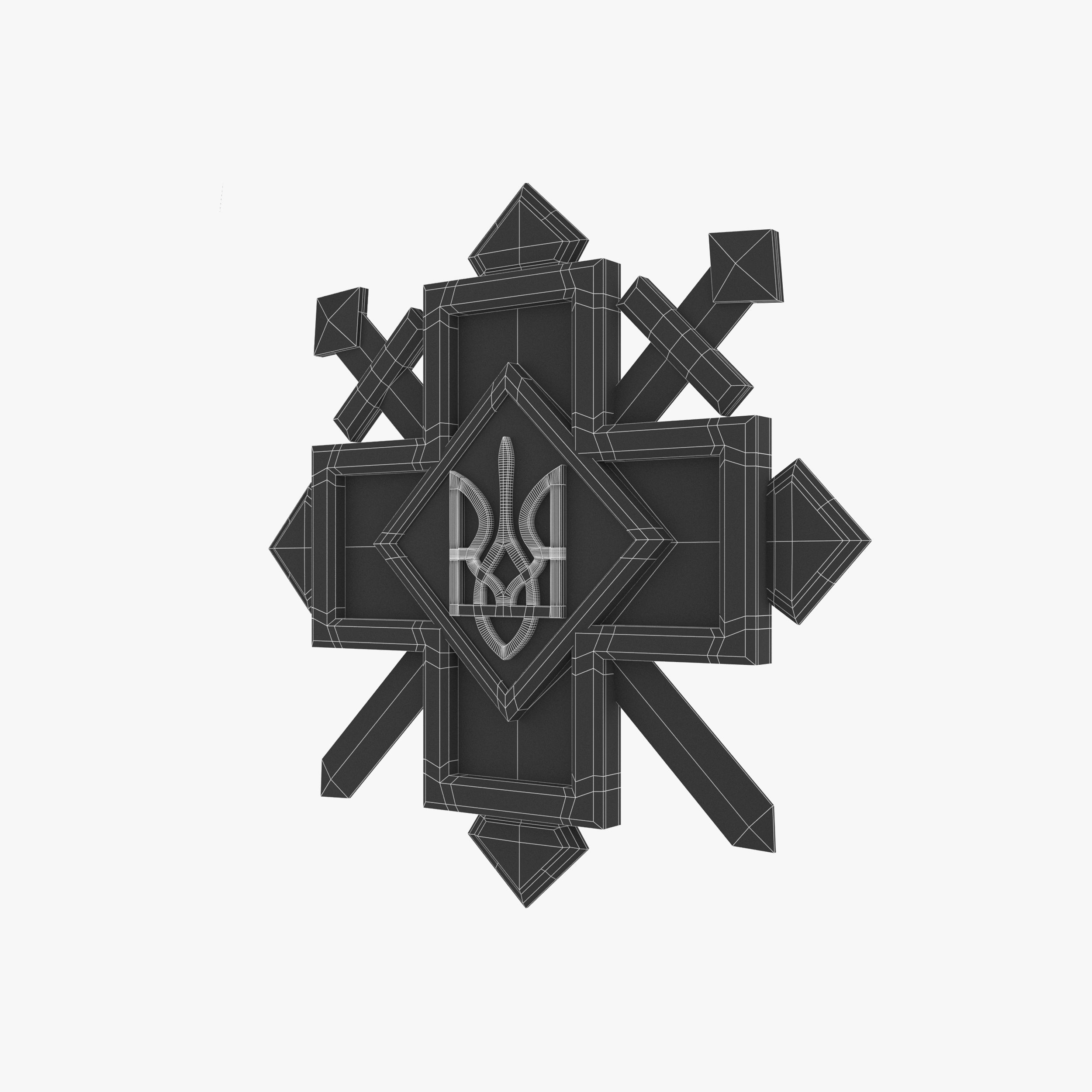 Ukrainian Battle Cross 3D model_2