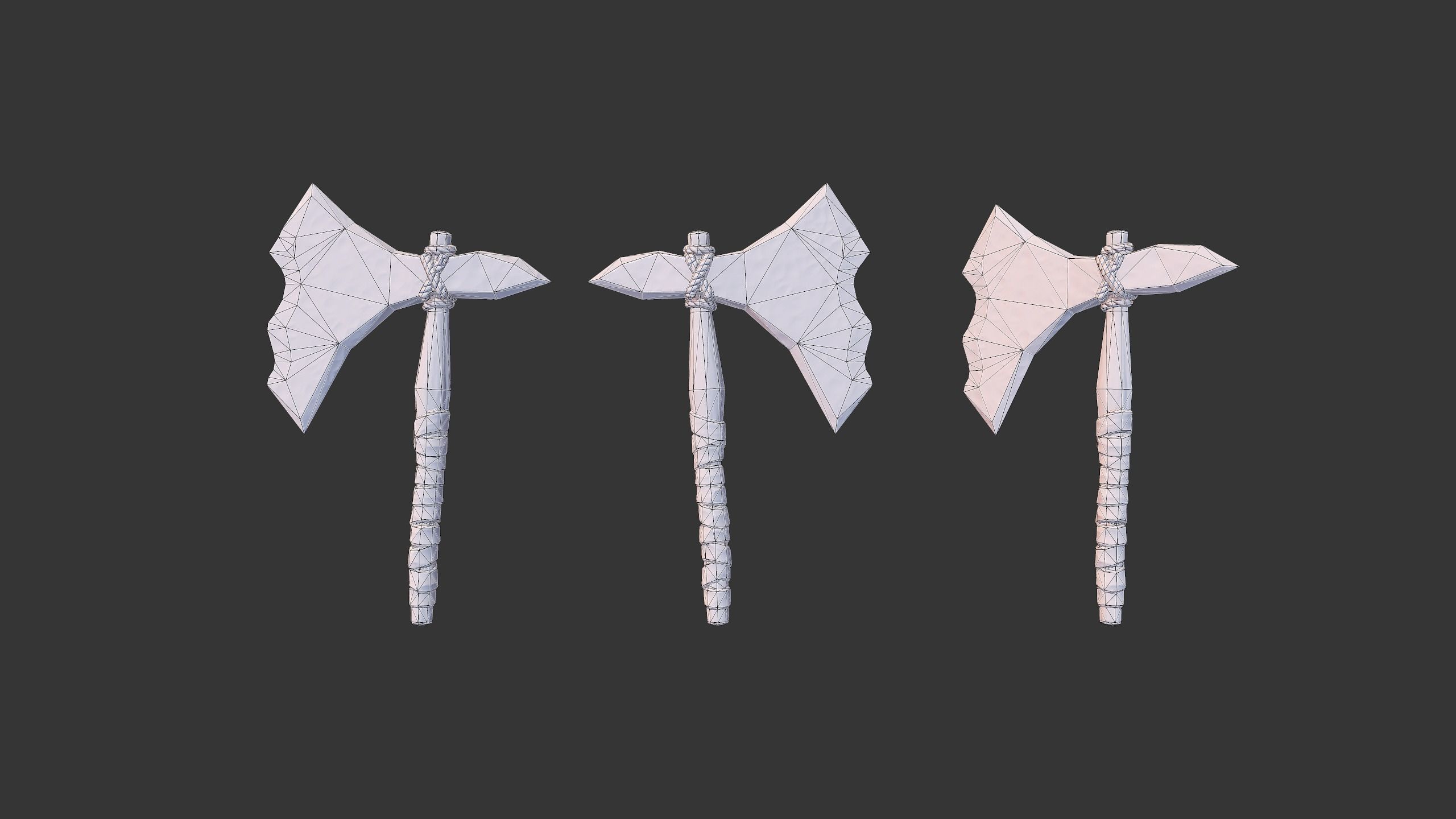 Axe Pack C Low-poly 3D model_24