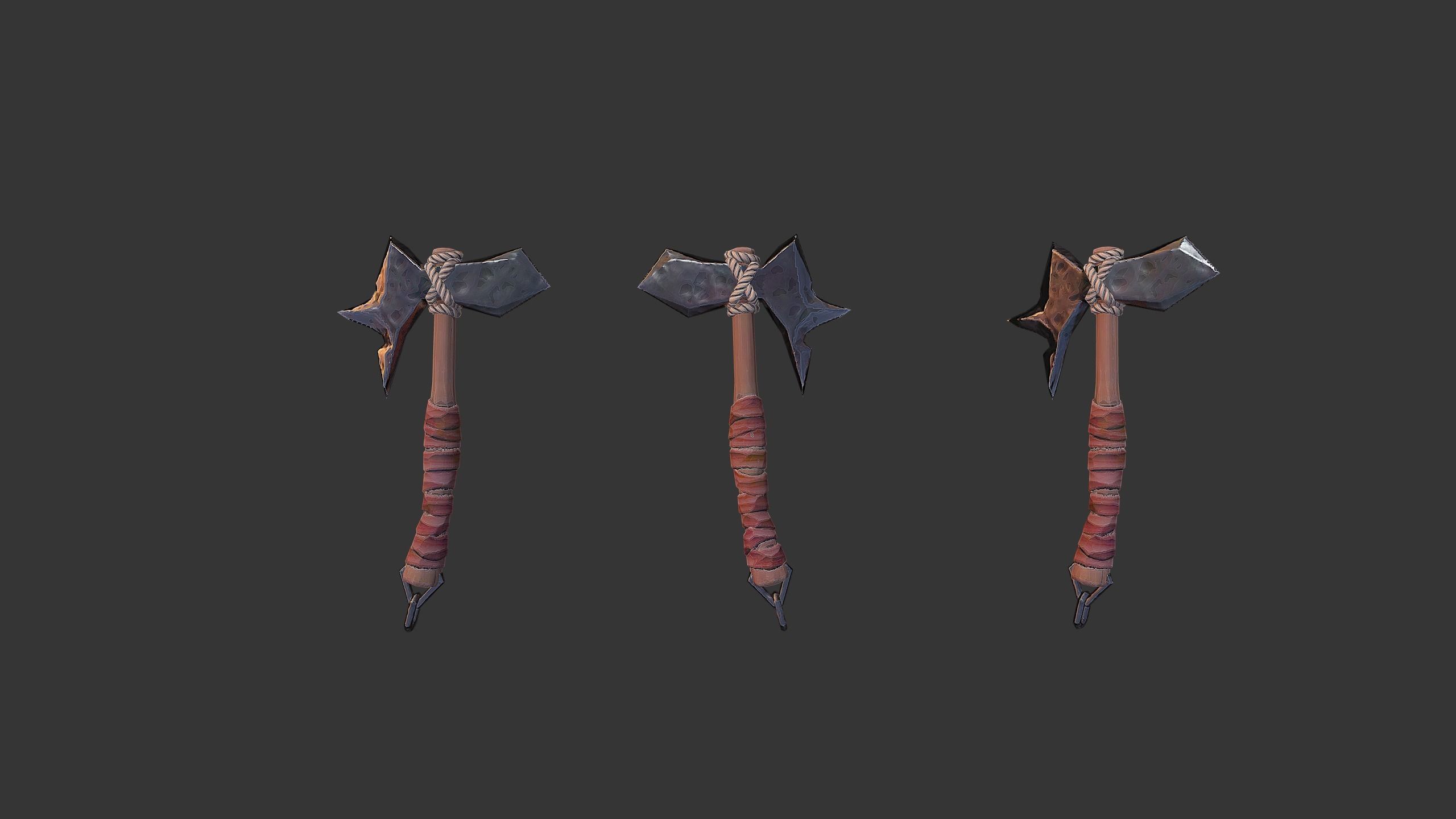 Axe Pack C Low-poly 3D model_25
