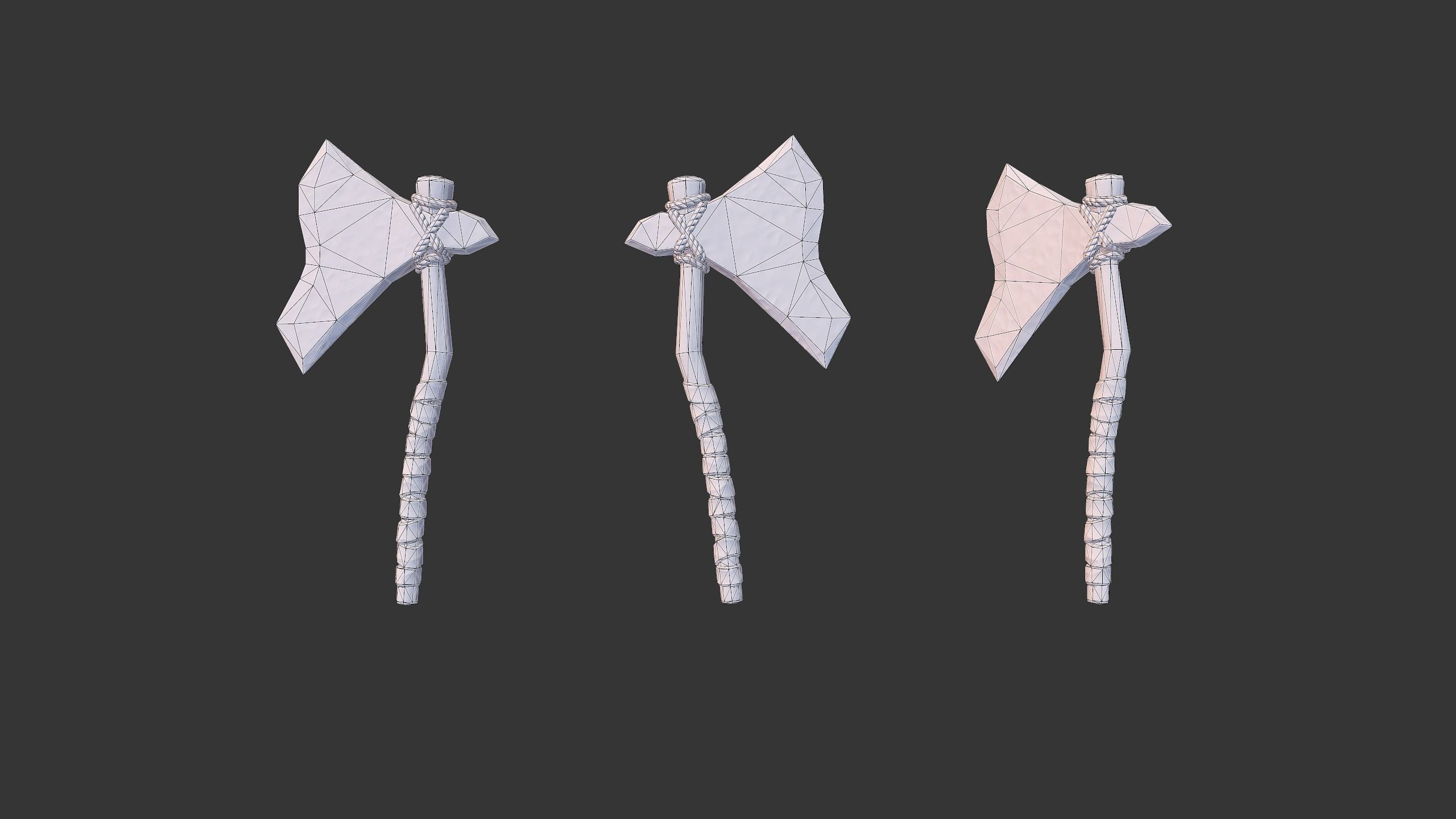 Axe Pack C Low-poly 3D model_30