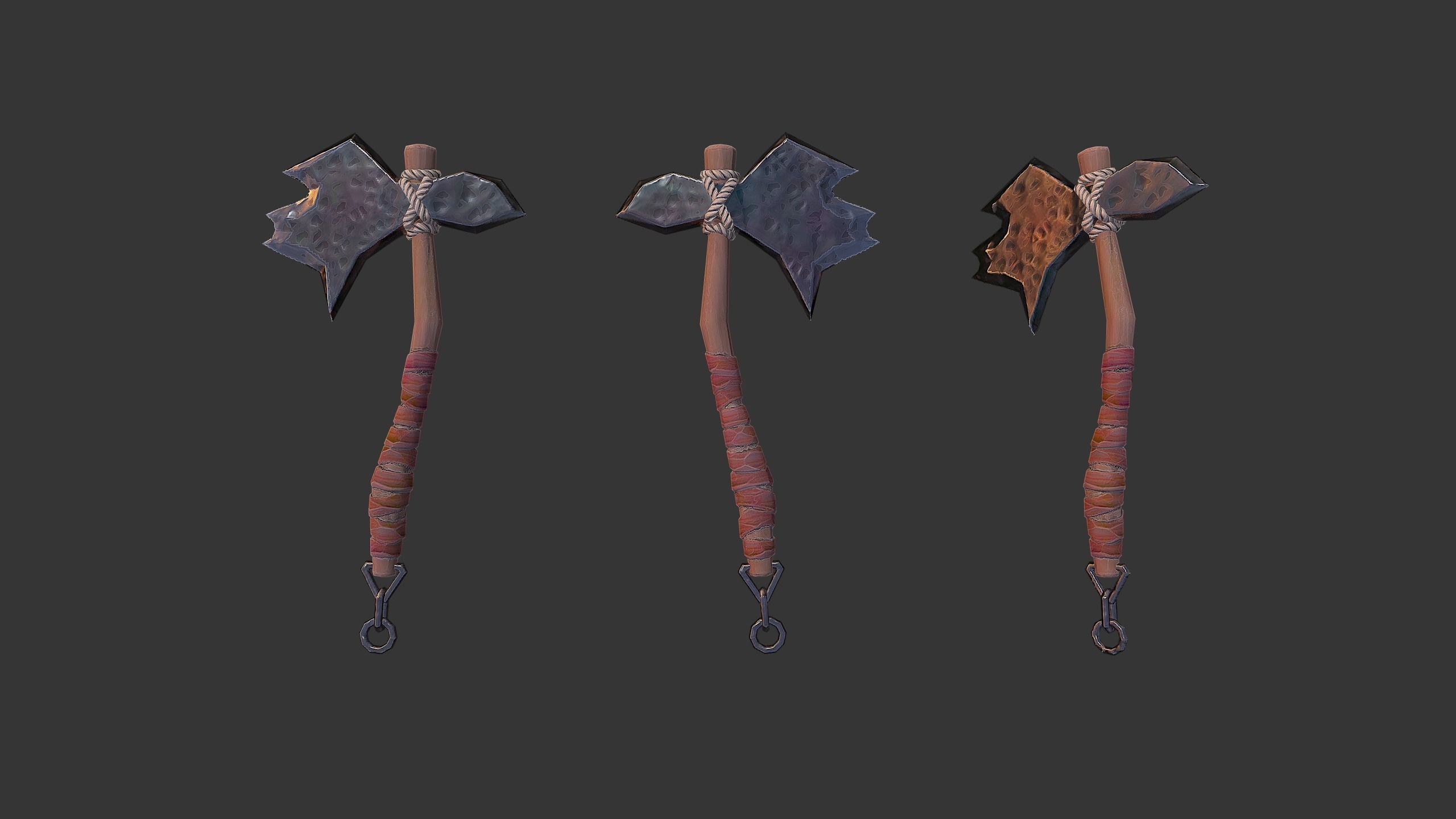 Axe Pack C Low-poly 3D model_33