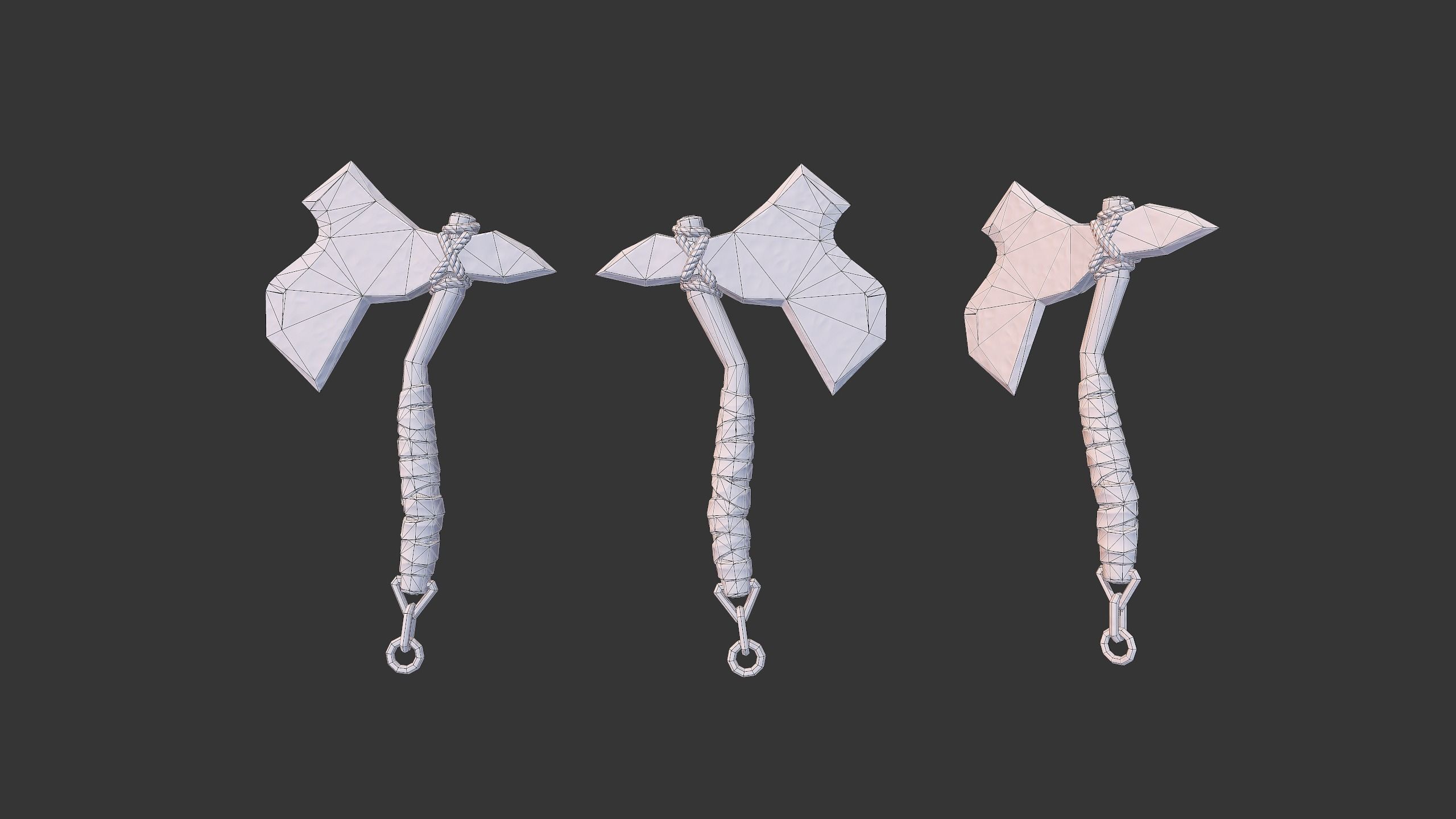Axe Pack C Low-poly 3D model_22
