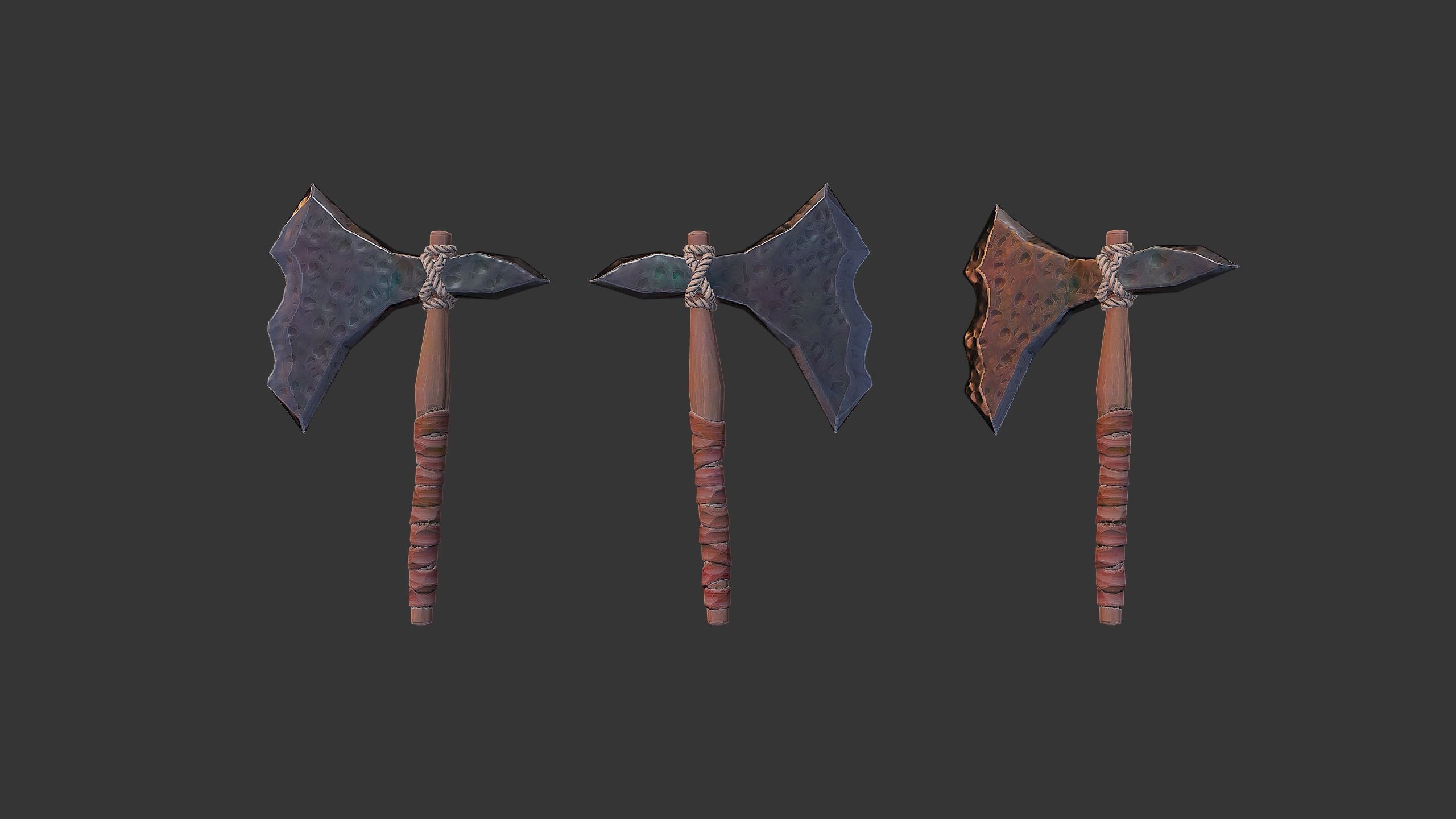 Axe Pack C Low-poly 3D model_23