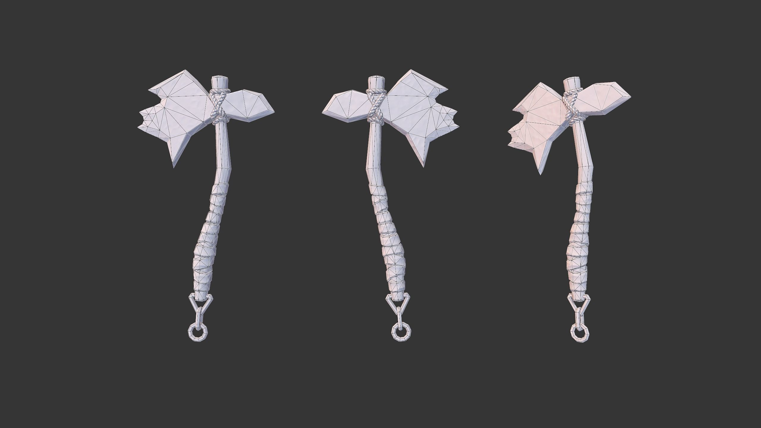 Axe Pack C Low-poly 3D model_34
