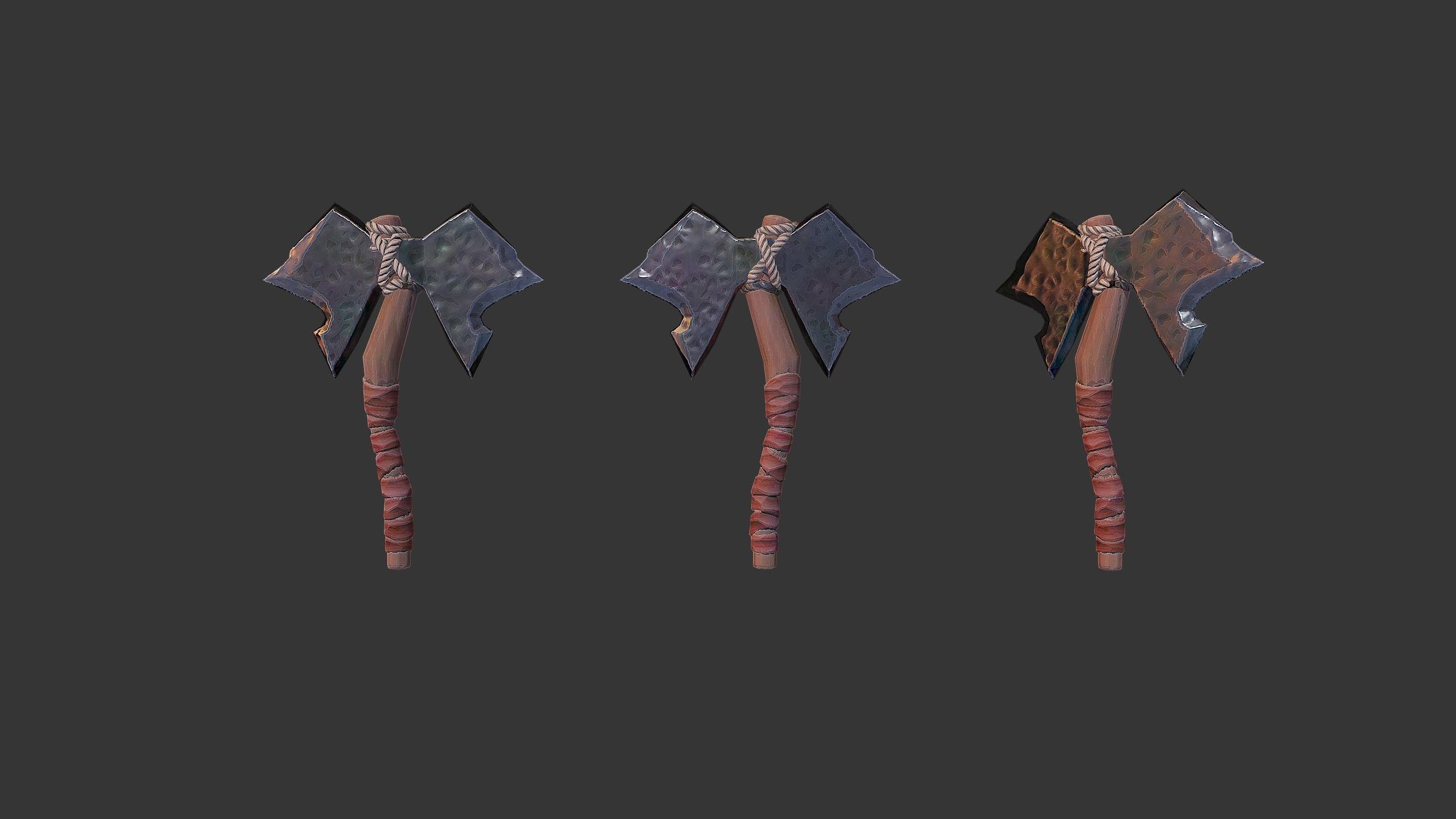 Axe Pack C Low-poly 3D model_35