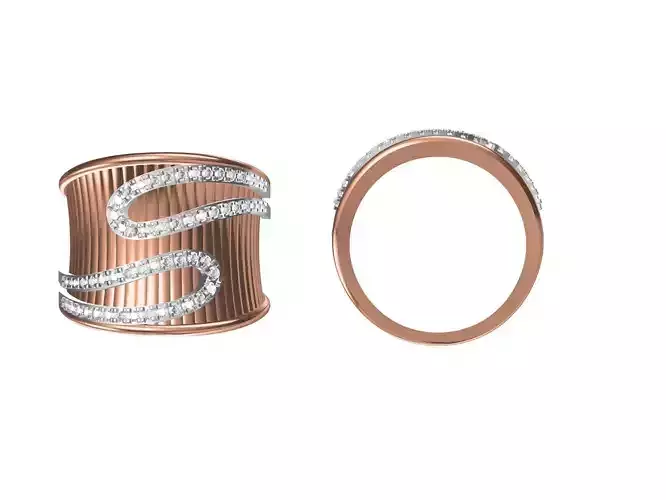 Women Wedding Engagement Ring STL OBJ FBX JCD Details