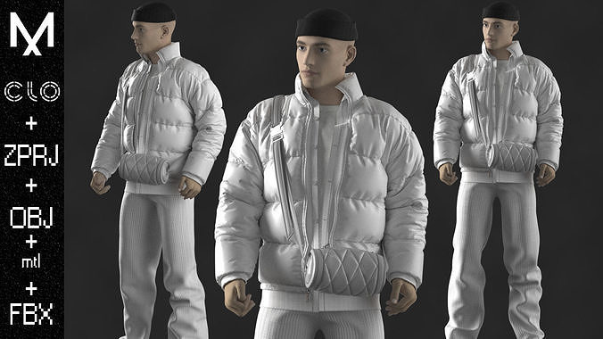 New Outfit Male OBJ mtl FBX ZPRJ 3D model