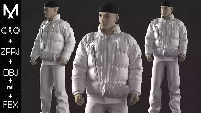 New Outfit Male OBJ mtl FBX ZPRJ