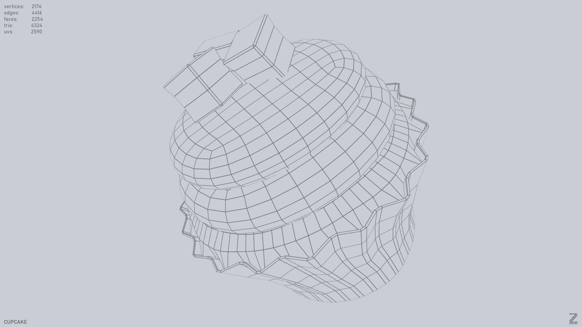 Cupcake Low-poly 3D model_13