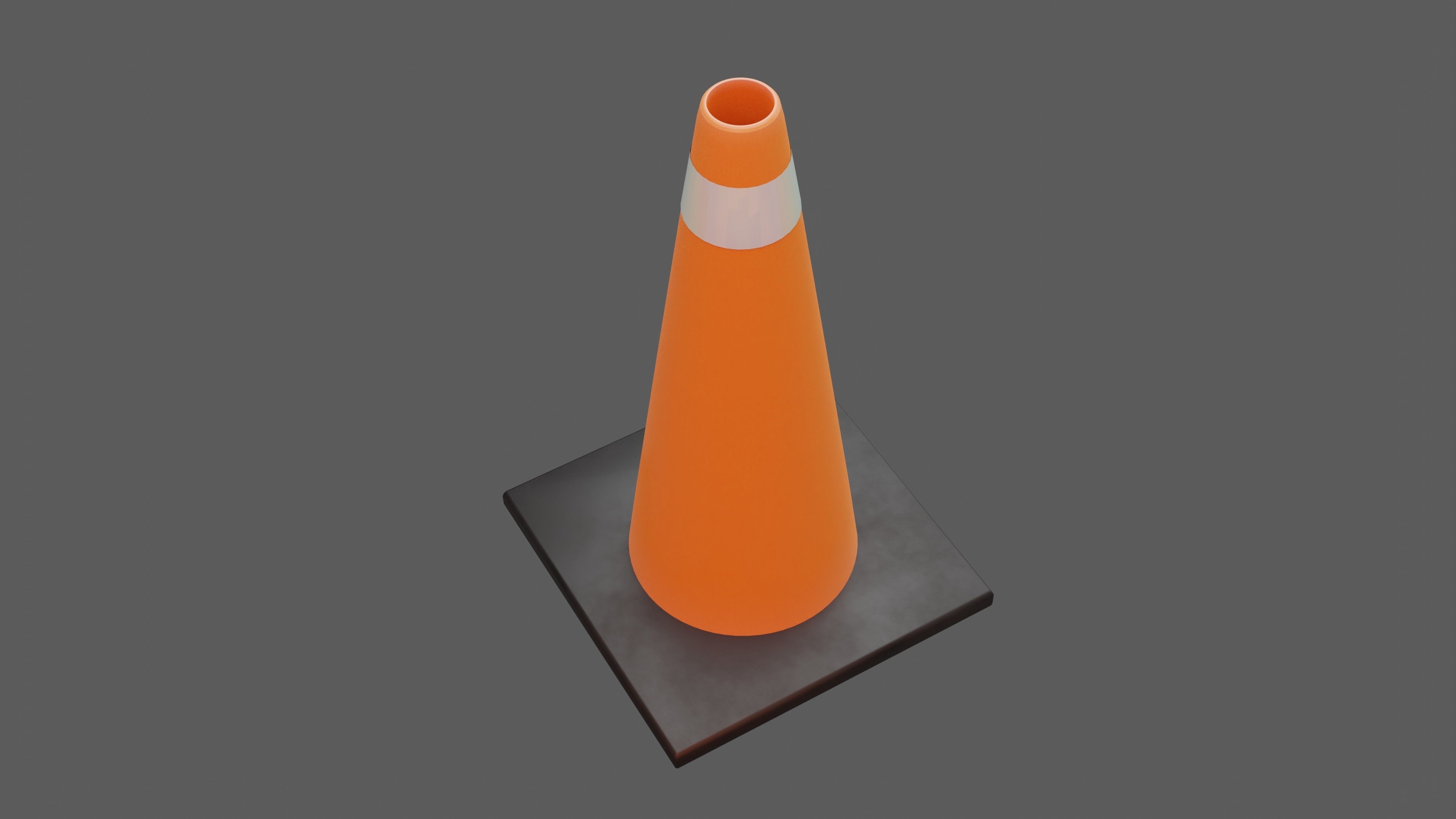 traffic cone 3D model_2