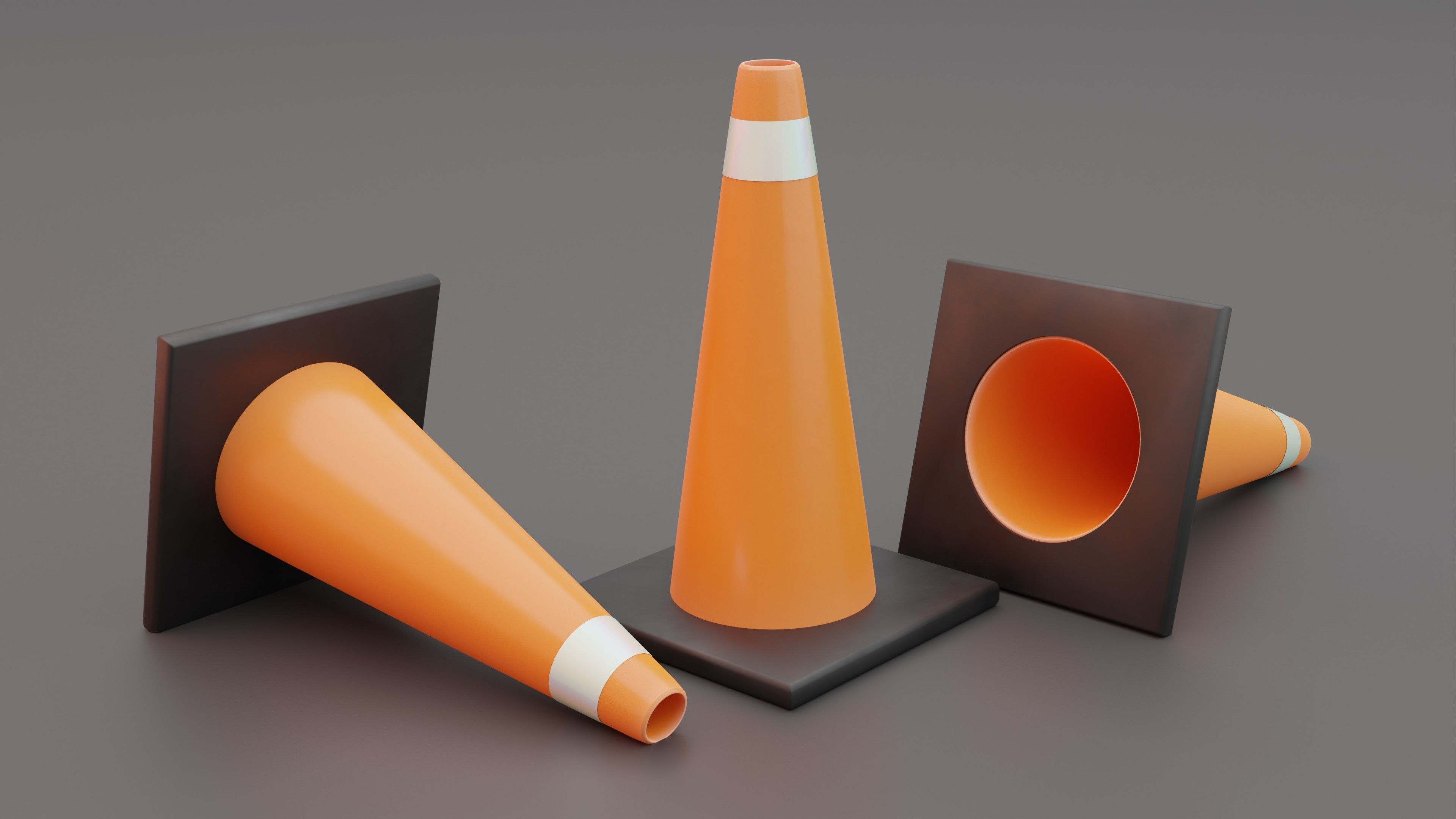 traffic cone 3D model_4