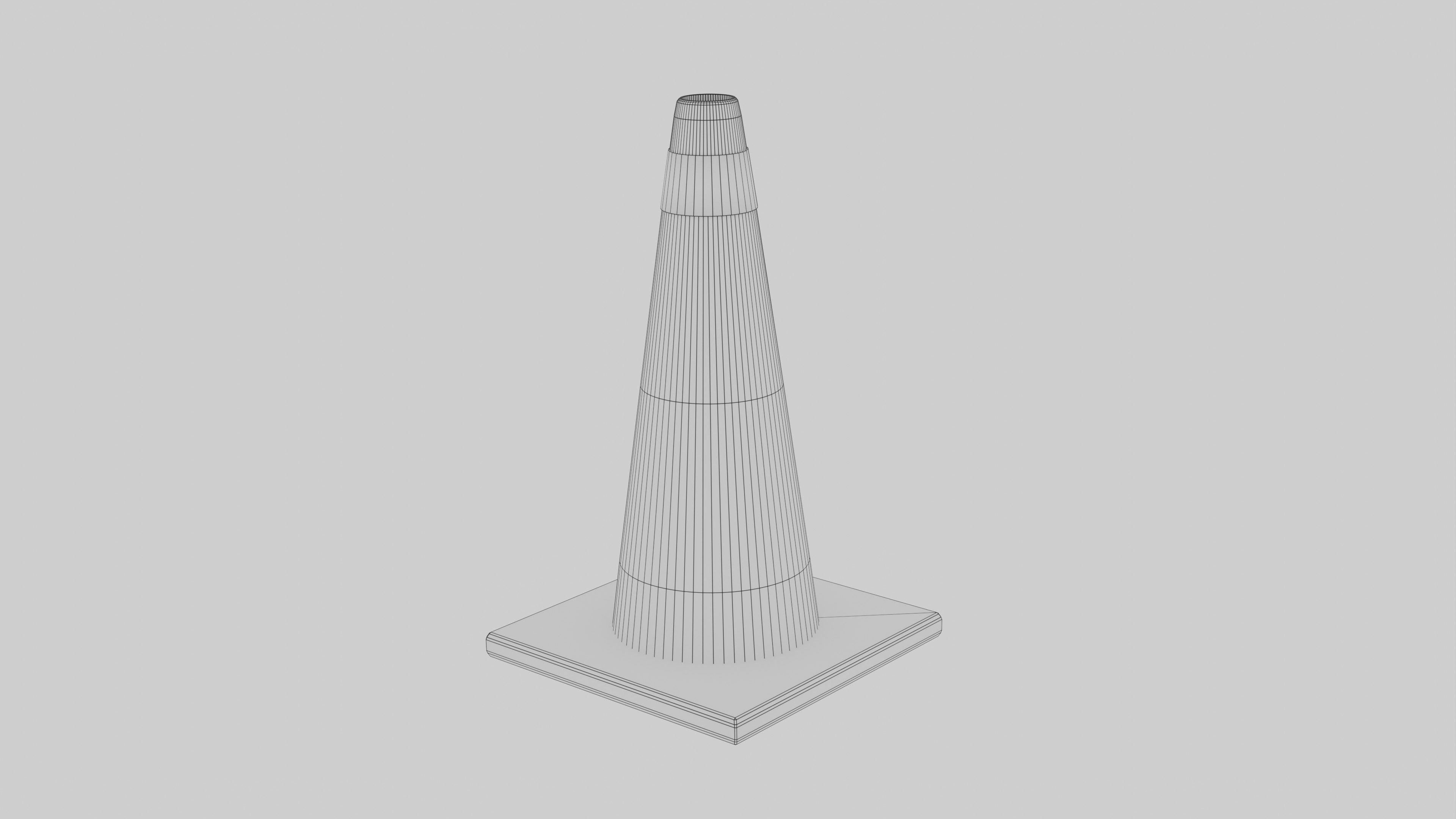 traffic cone 3D model_5