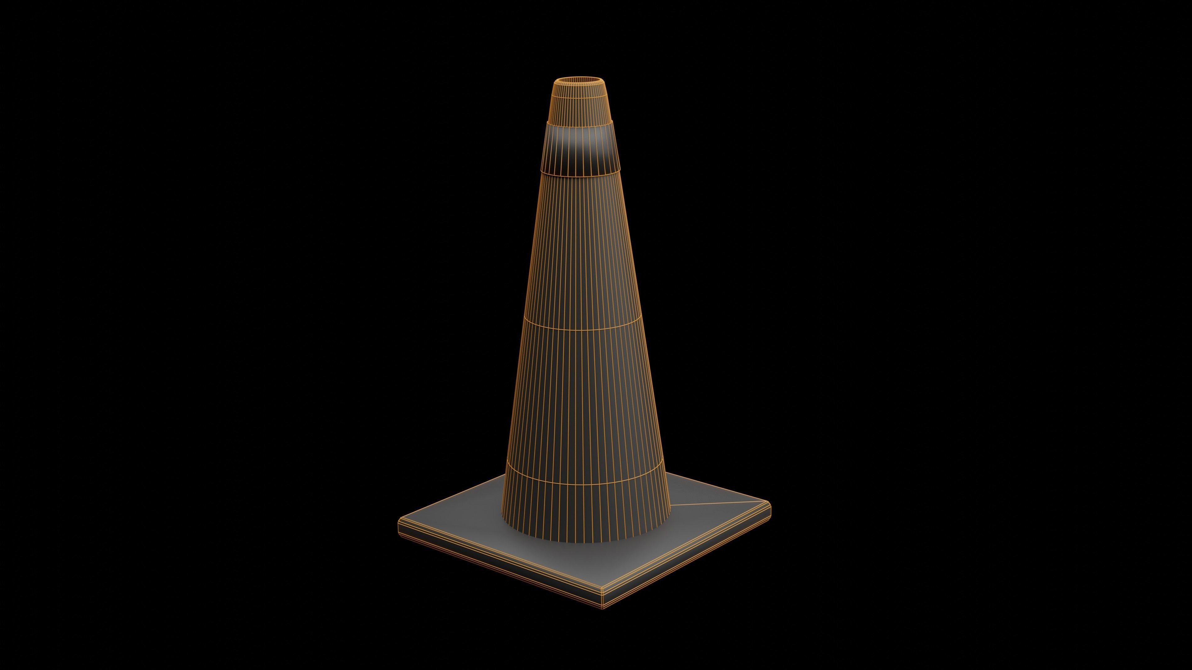 traffic cone 3D model_6
