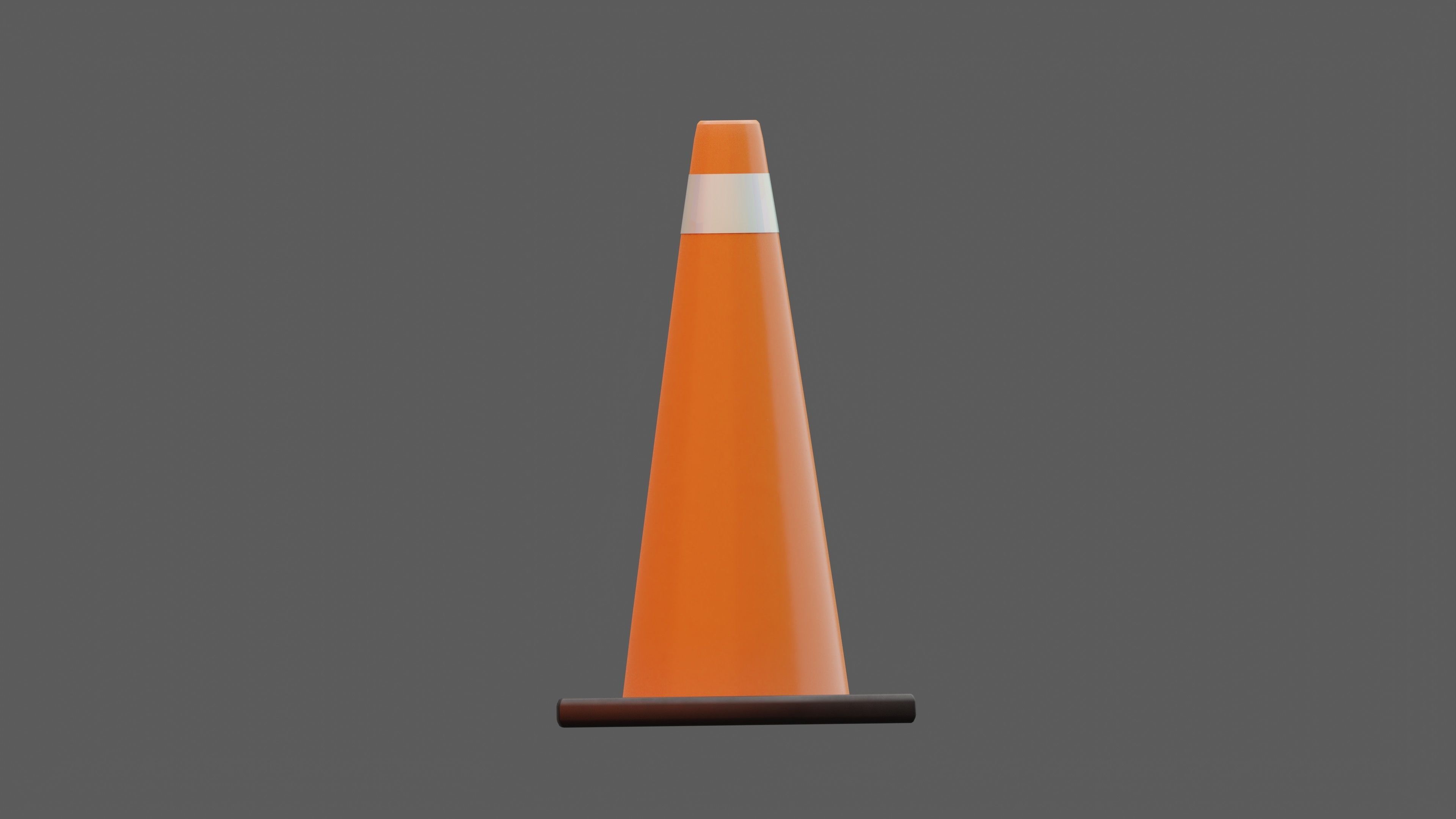traffic cone 3D model_1