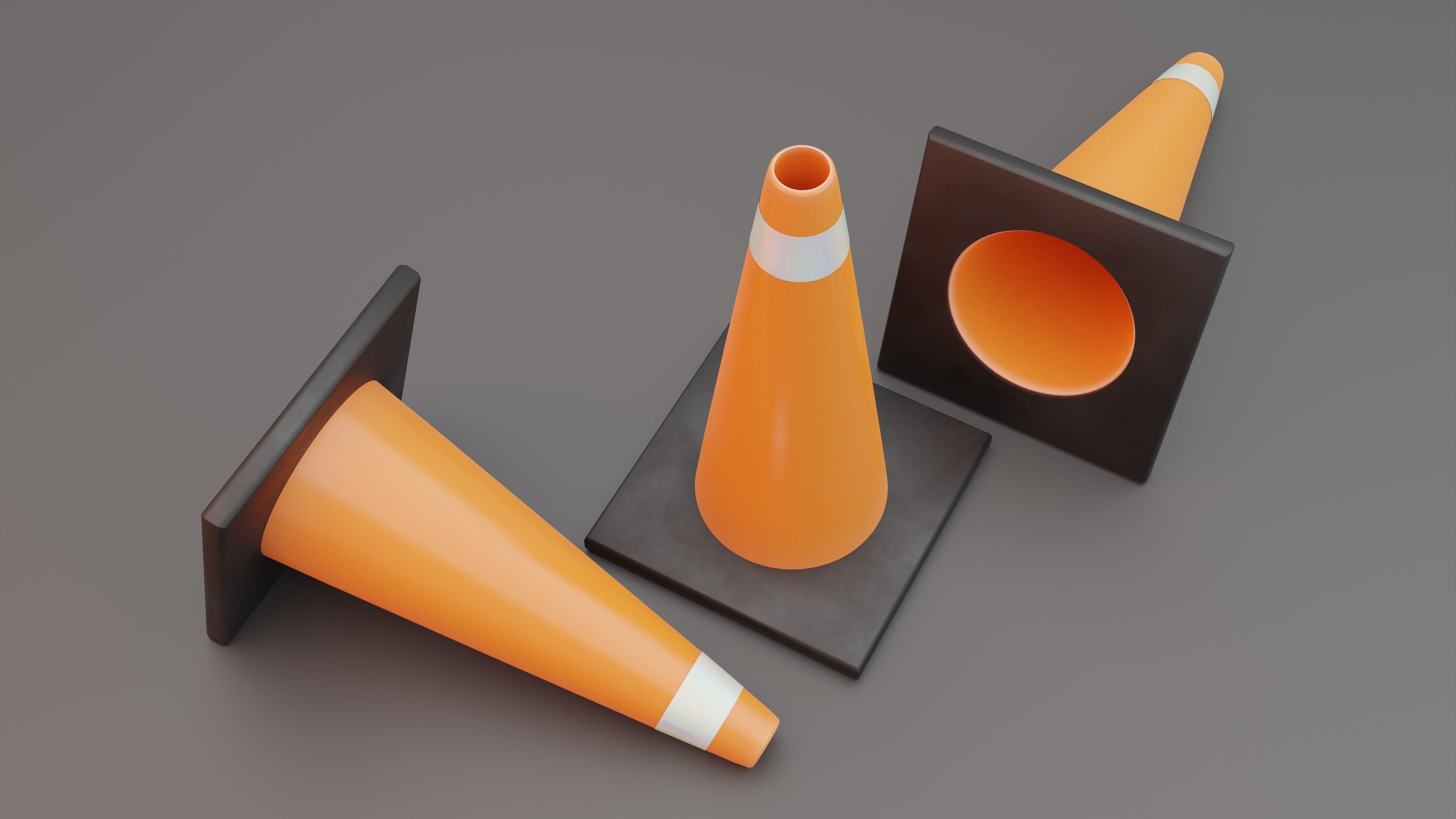 traffic cone 3D model_3