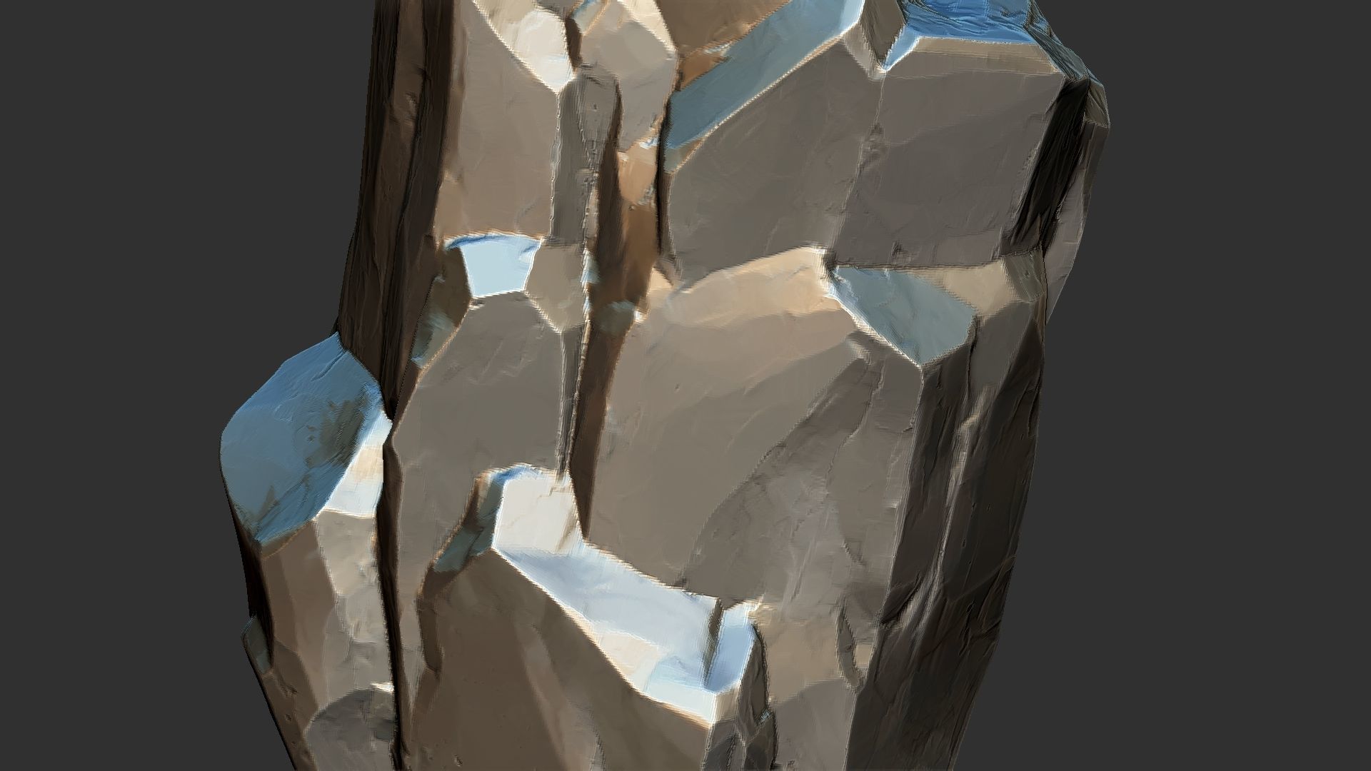 3D Suspended Mountain Zbrush sculpt 3D model_19