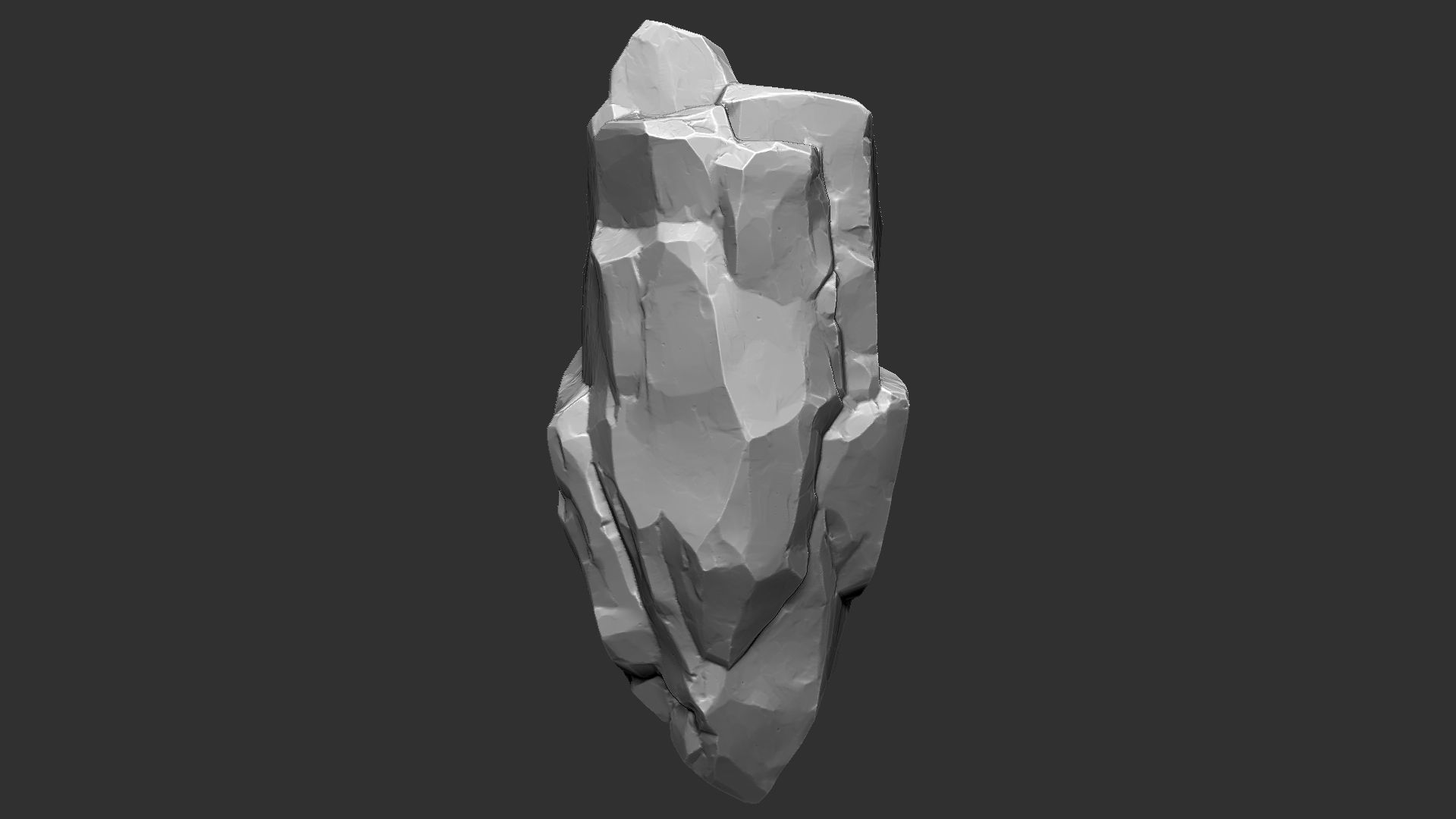 3D Suspended Mountain Zbrush sculpt 3D model_1