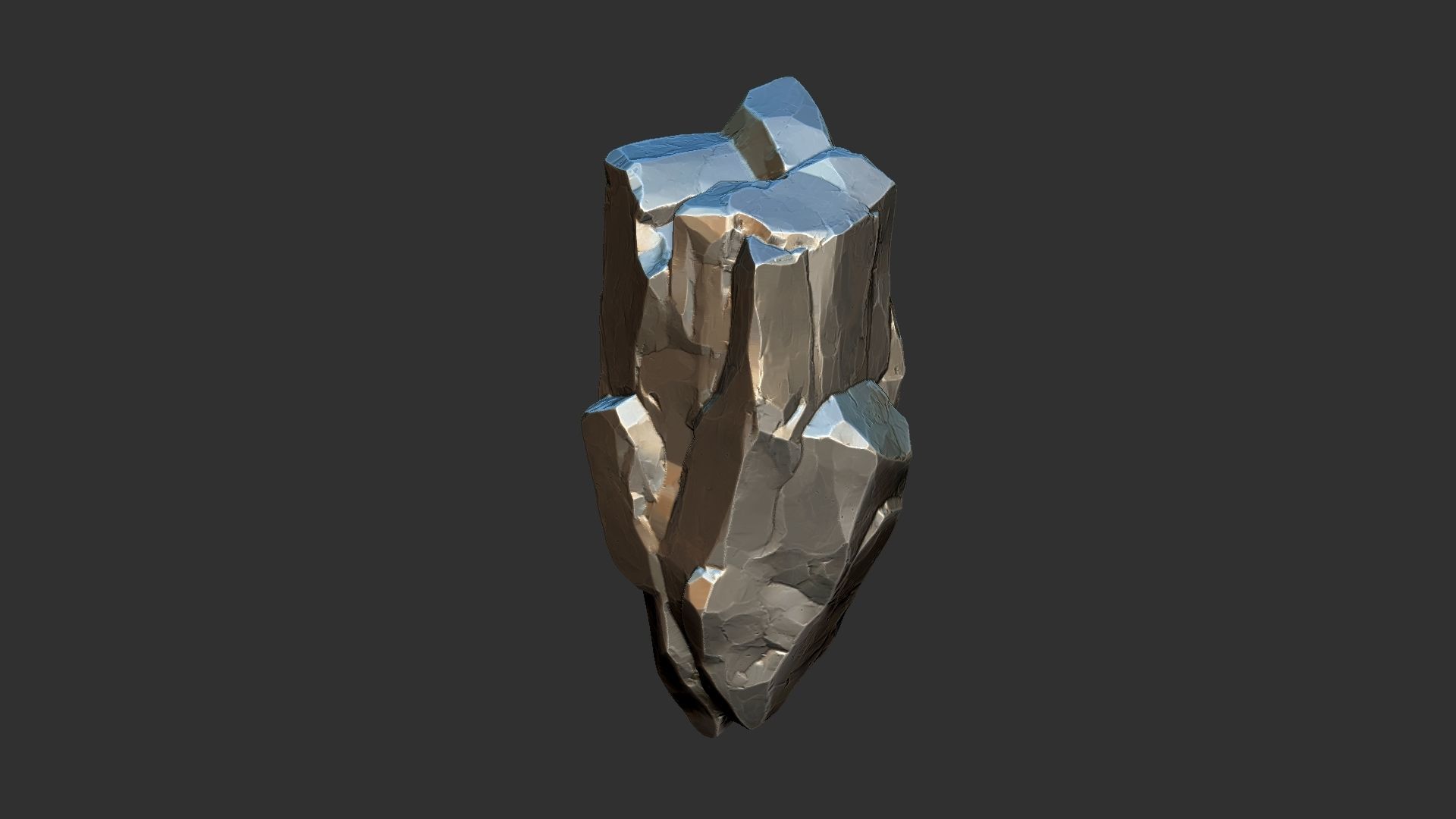 3D Suspended Mountain Zbrush sculpt 3D model_16