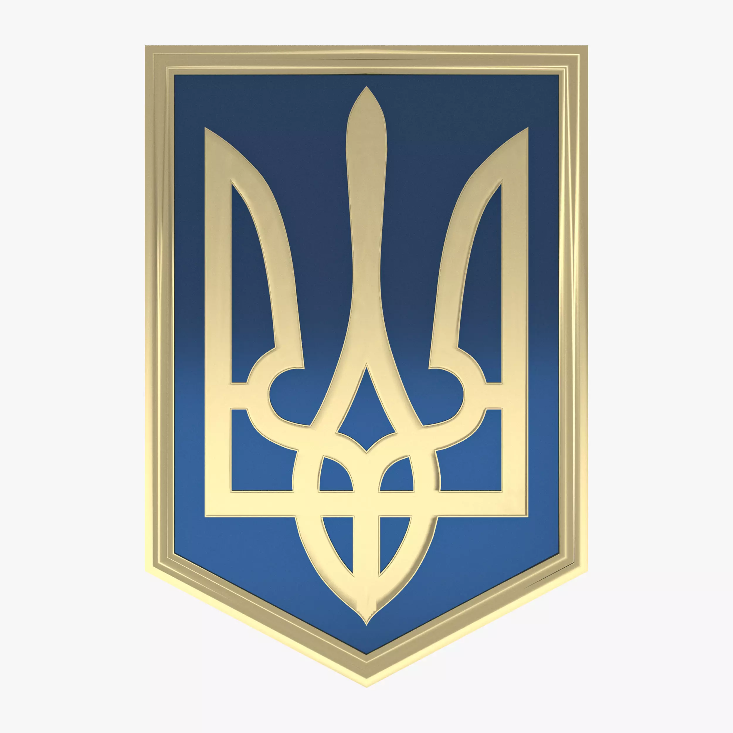Ukrainian National Emblem 3D model_0