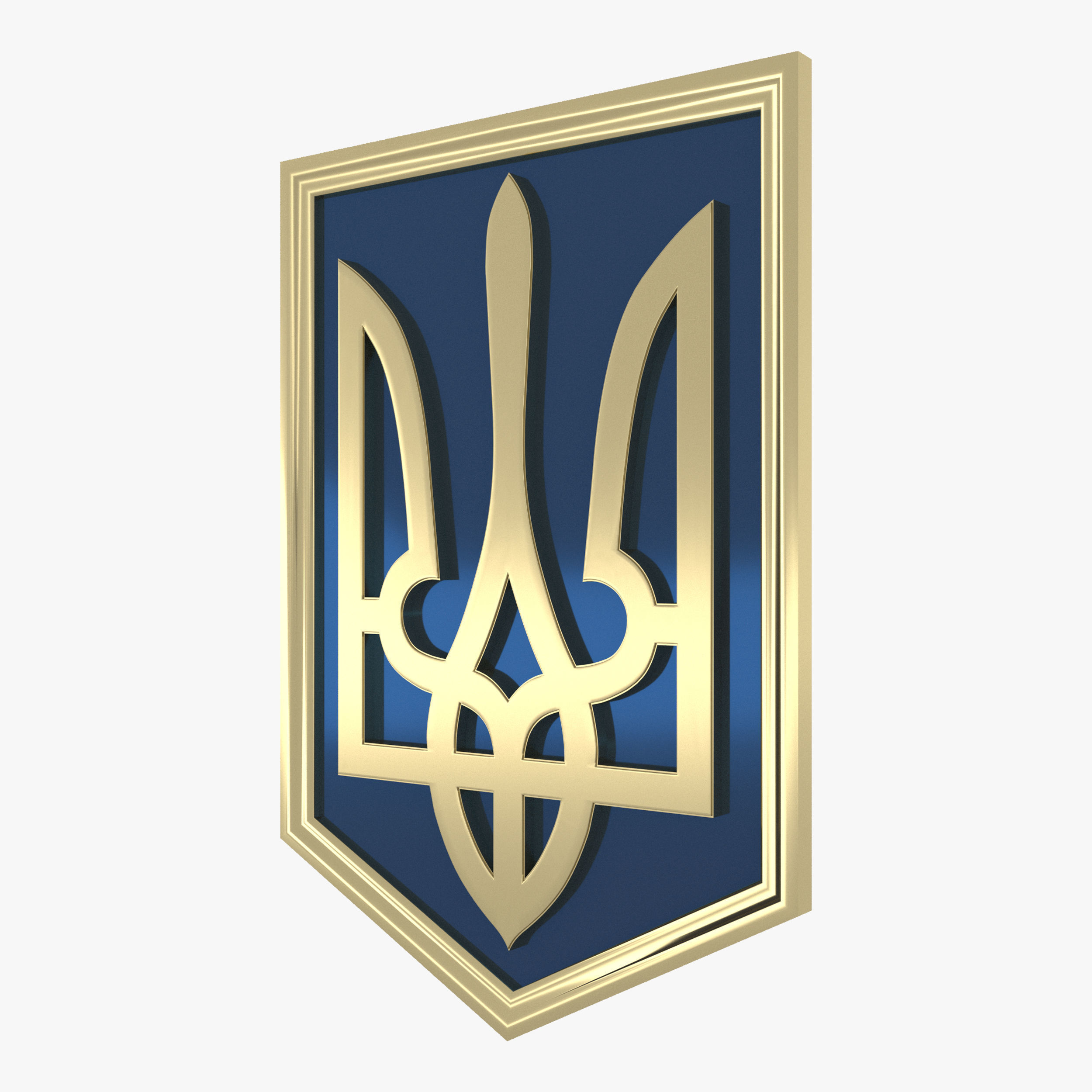 Ukrainian National Emblem 3D model_2
