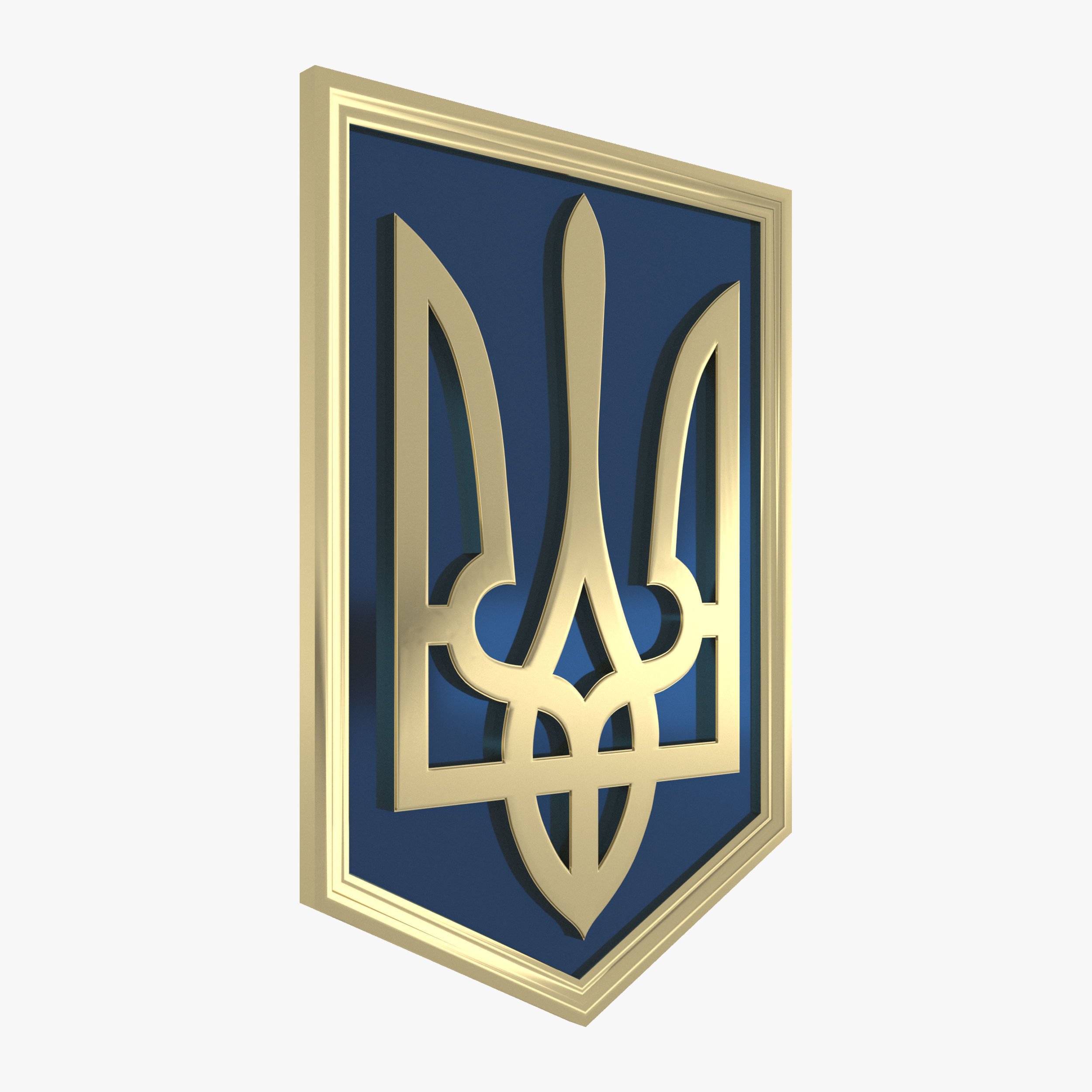 Ukrainian National Emblem 3D model_5