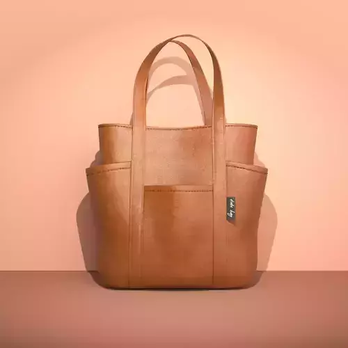 Tote bags leather - multi-function Low-poly 3D model