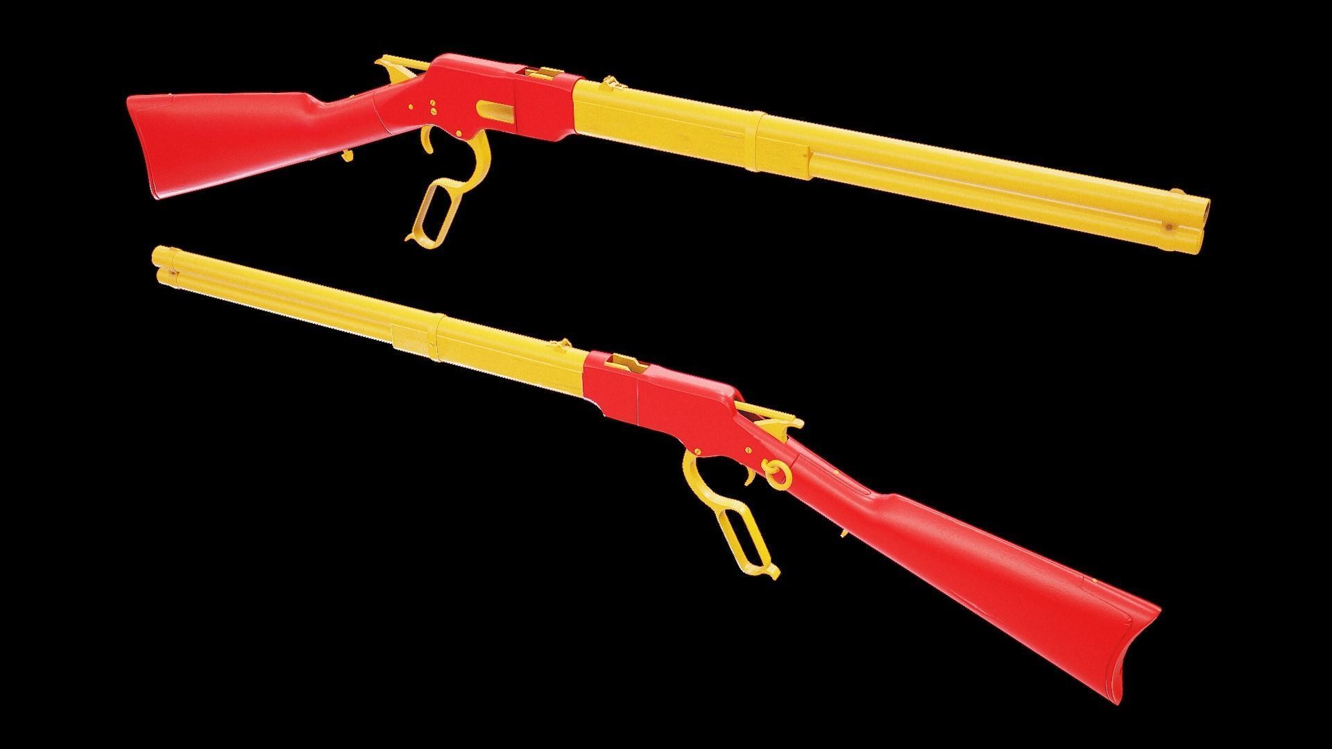 Winchester 1866 Low-poly 3D model_11