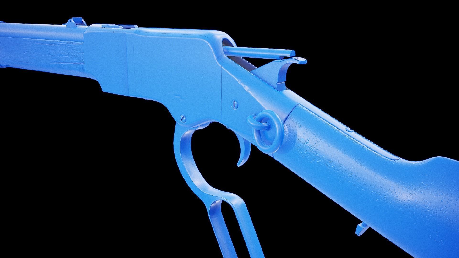 Winchester 1866 Low-poly 3D model_21