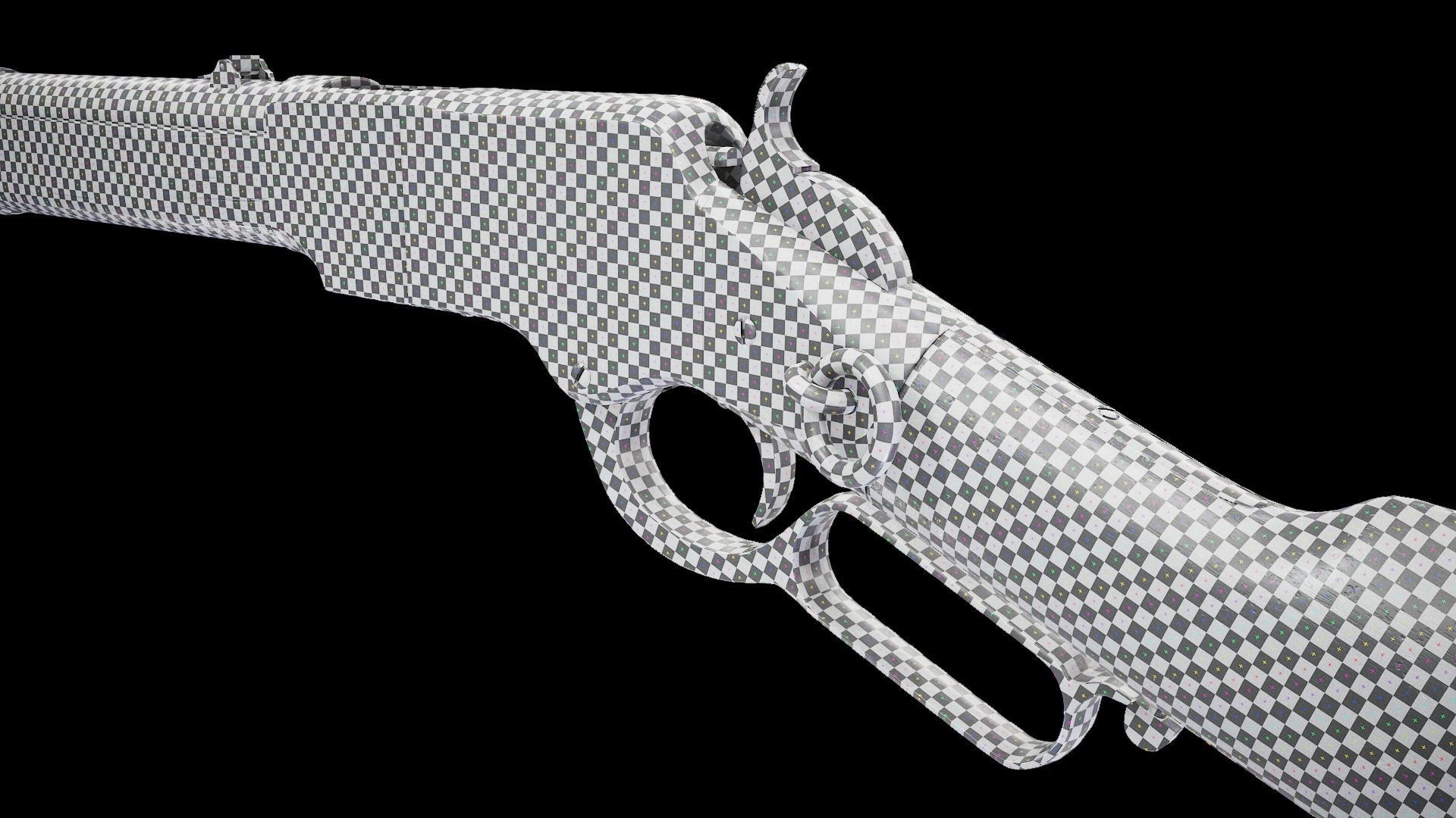 Winchester 1866 Low-poly 3D model_23