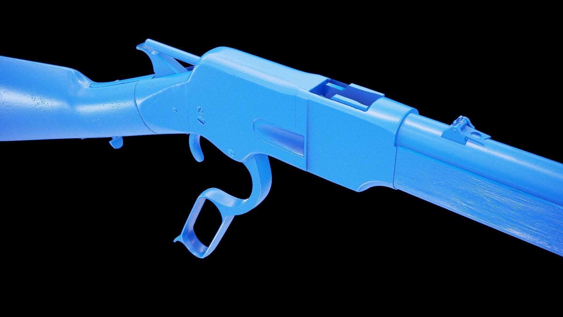 Winchester 1866 Low-poly 3D model_13