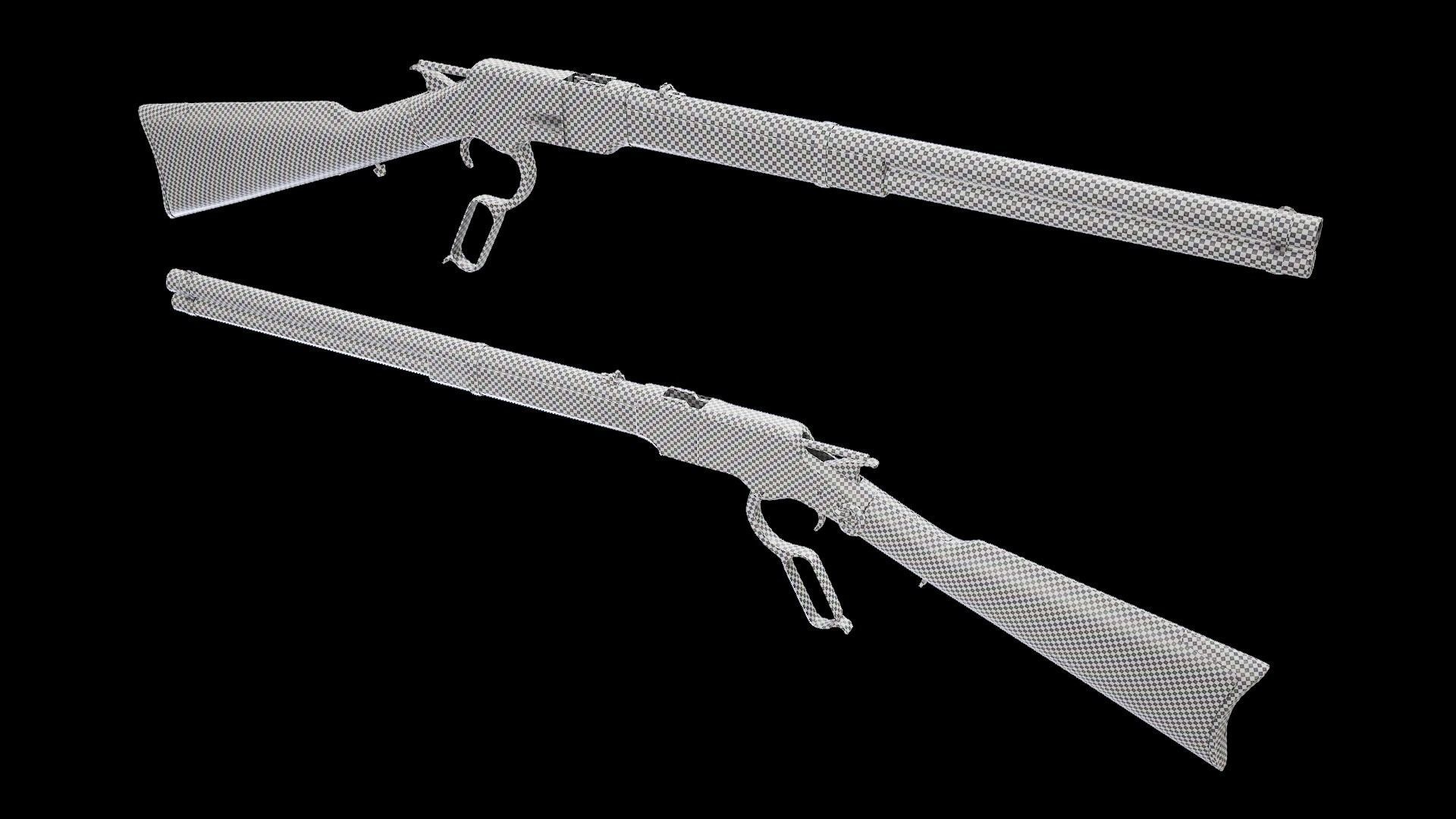 Winchester 1866 Low-poly 3D model_22