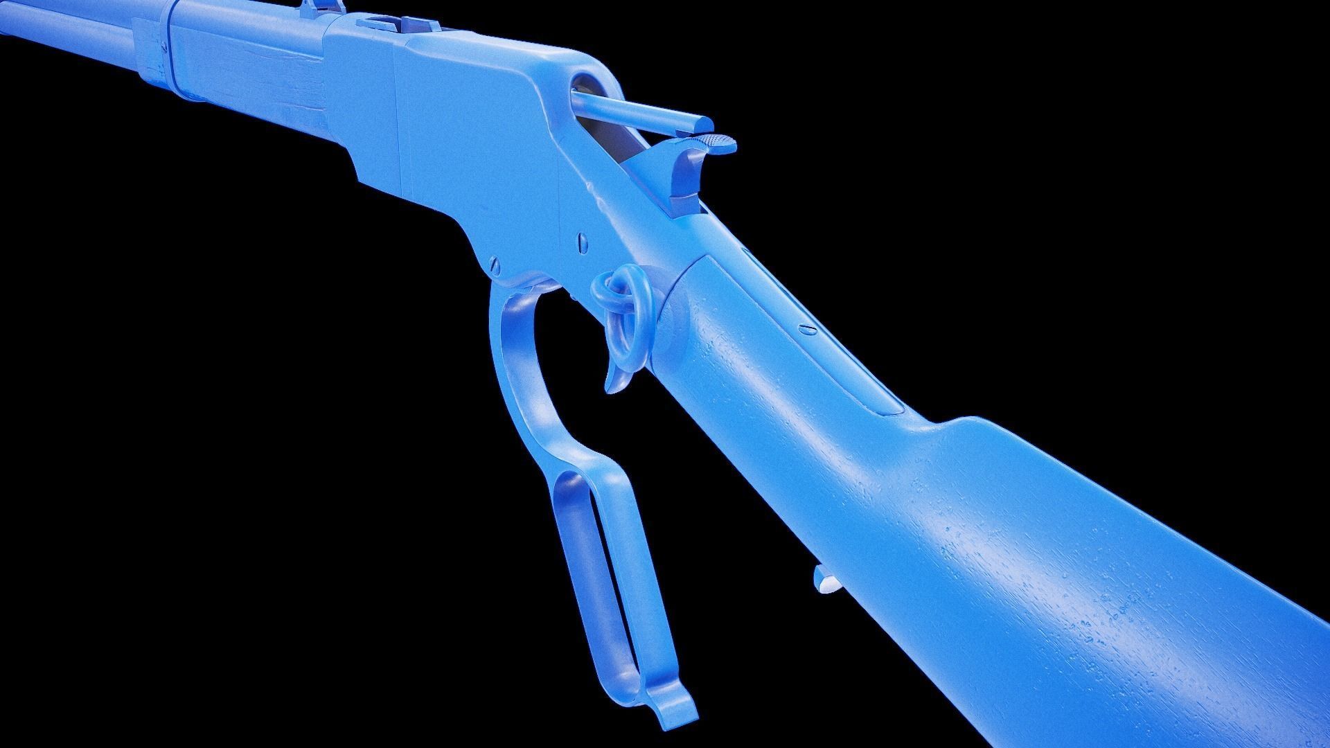 Winchester 1866 Low-poly 3D model_17