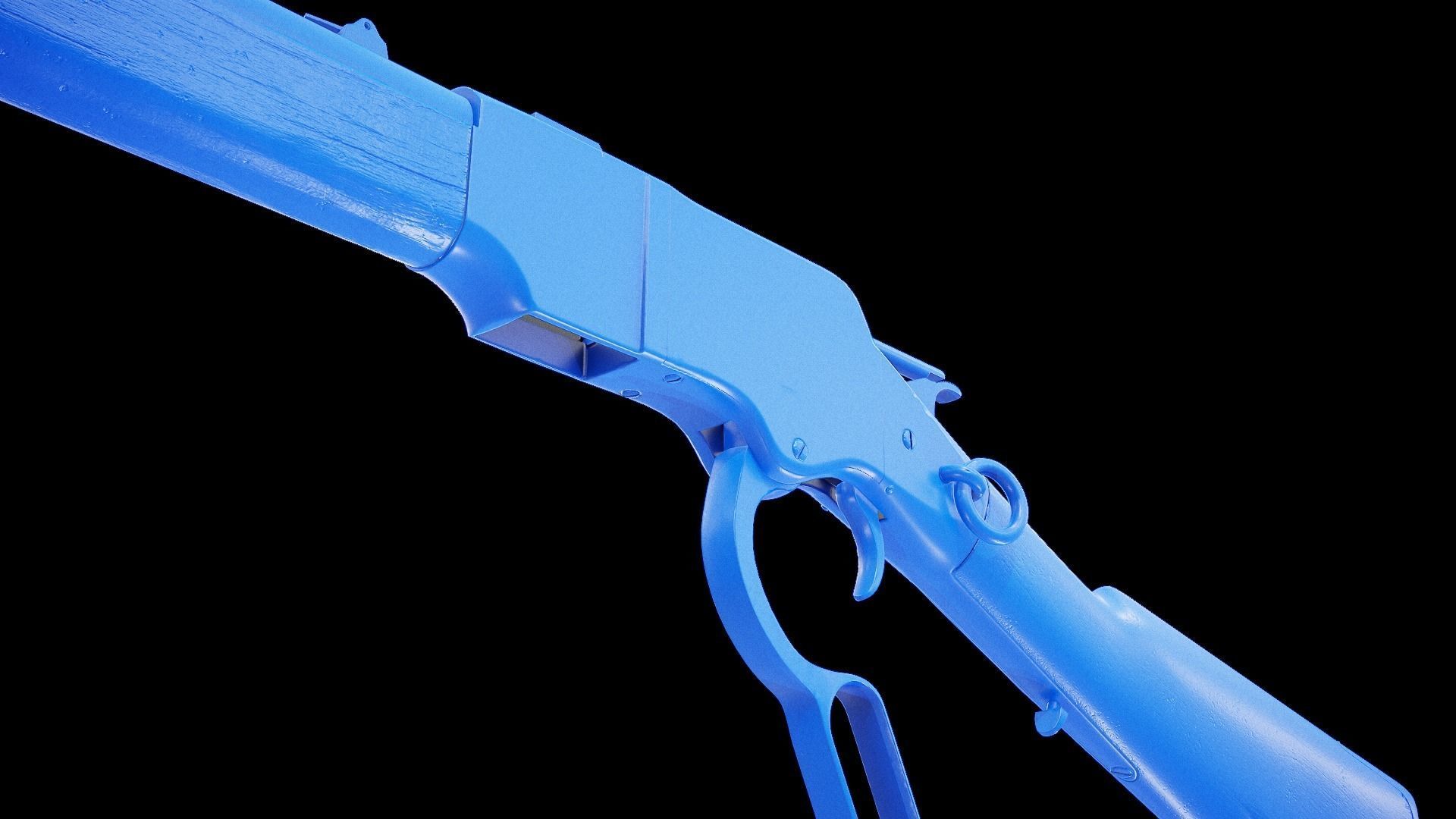 Winchester 1866 Low-poly 3D model_15