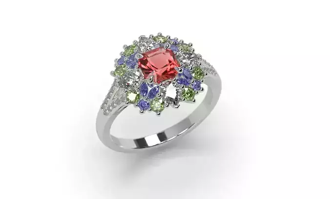 Ring Multi Gemstone 