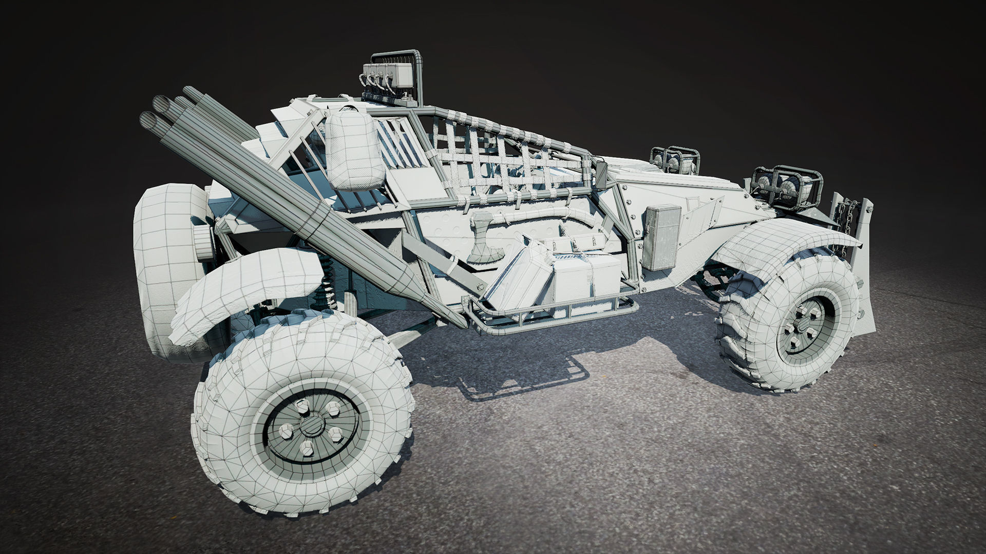 Last Guns - Armageddon 3D Buggy Low-poly 3D model_13